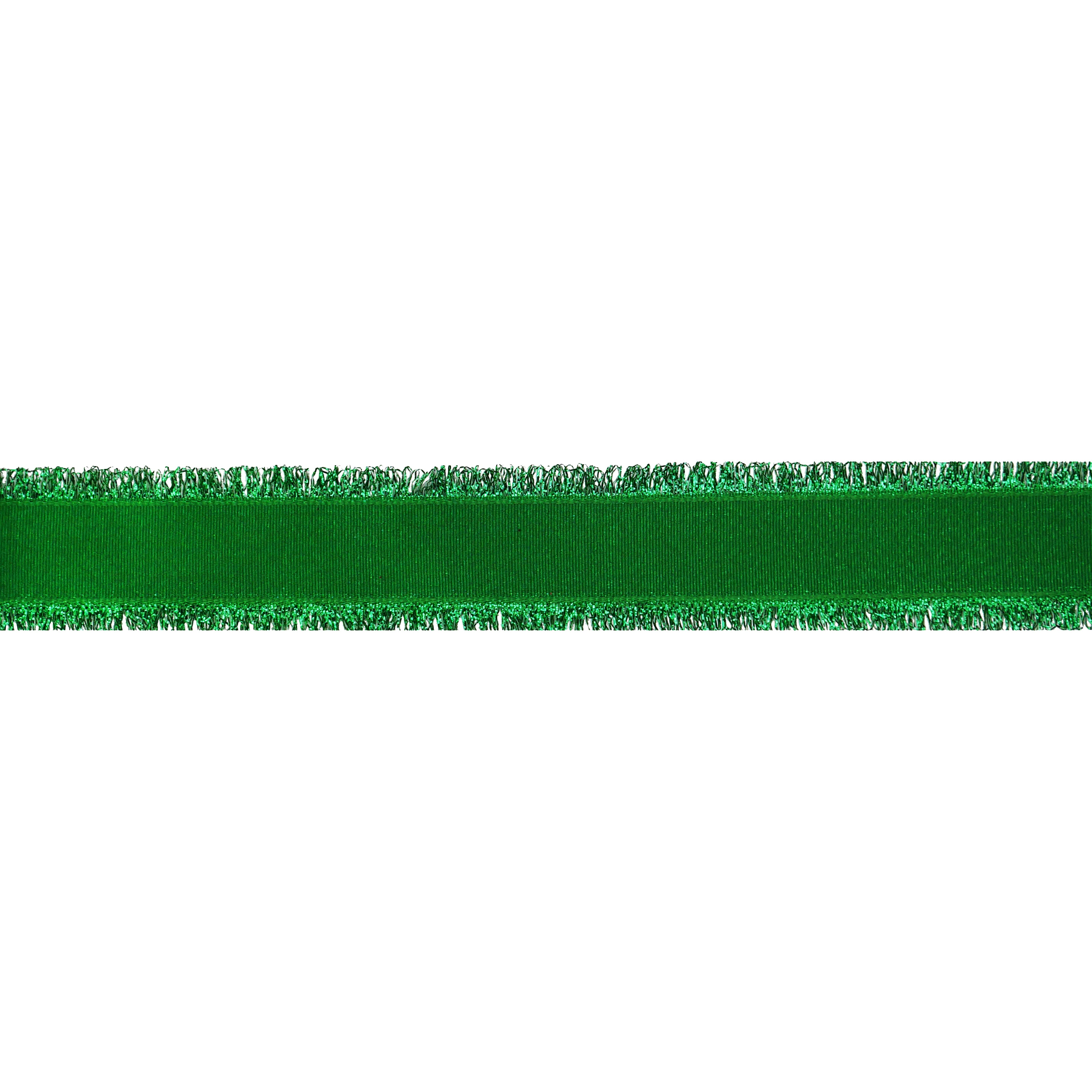 1.5&#x22; x 30ft. Green Tinsel Edged Wired Ribbon by Celebrate It&#xAE;