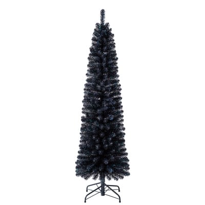 6ft. Unlit Black Sparkle Artificial Christmas Tree by Ashland® image