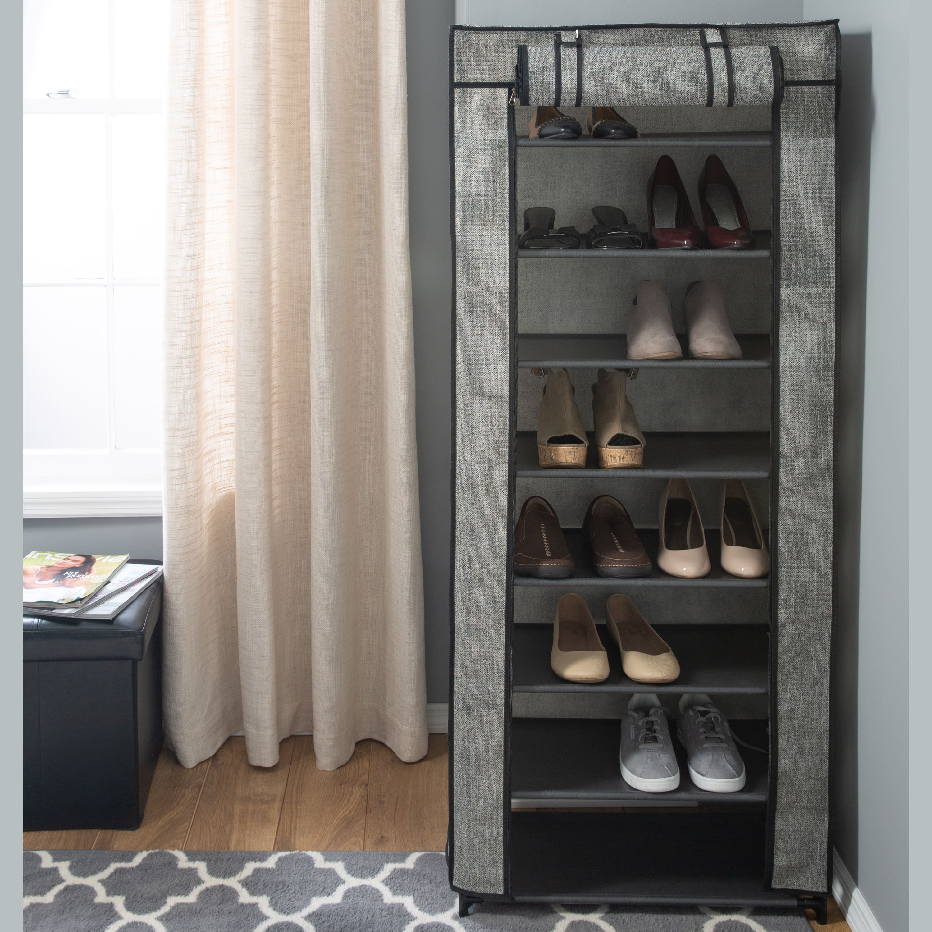 Simplify 8-Tier Shoe Organizer with Cover