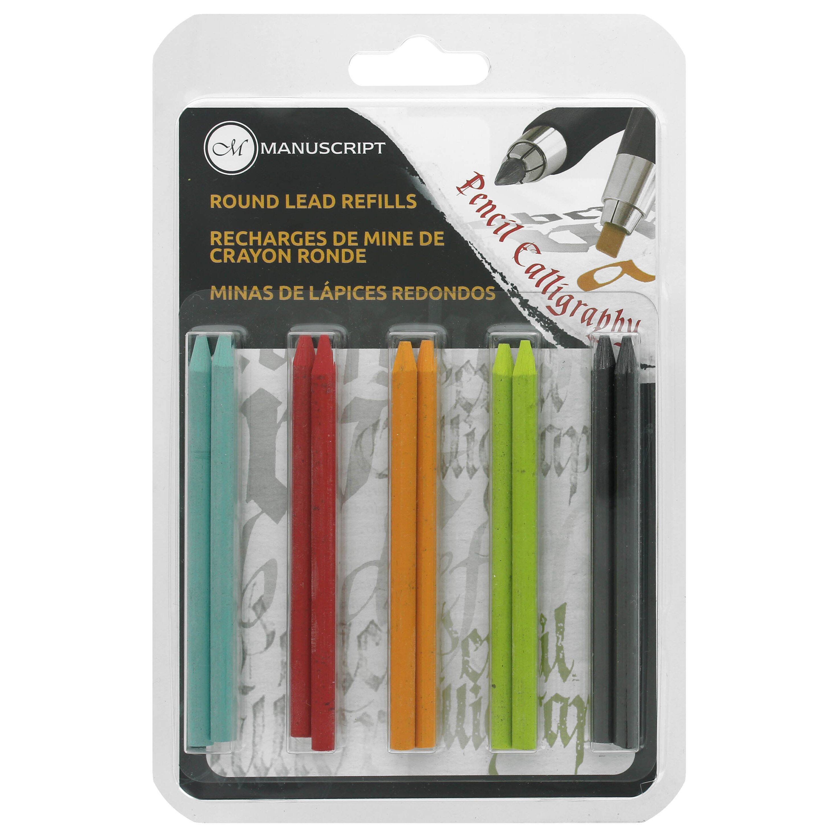 Manuscript Round Lead Mixed Color Refill Set in Green