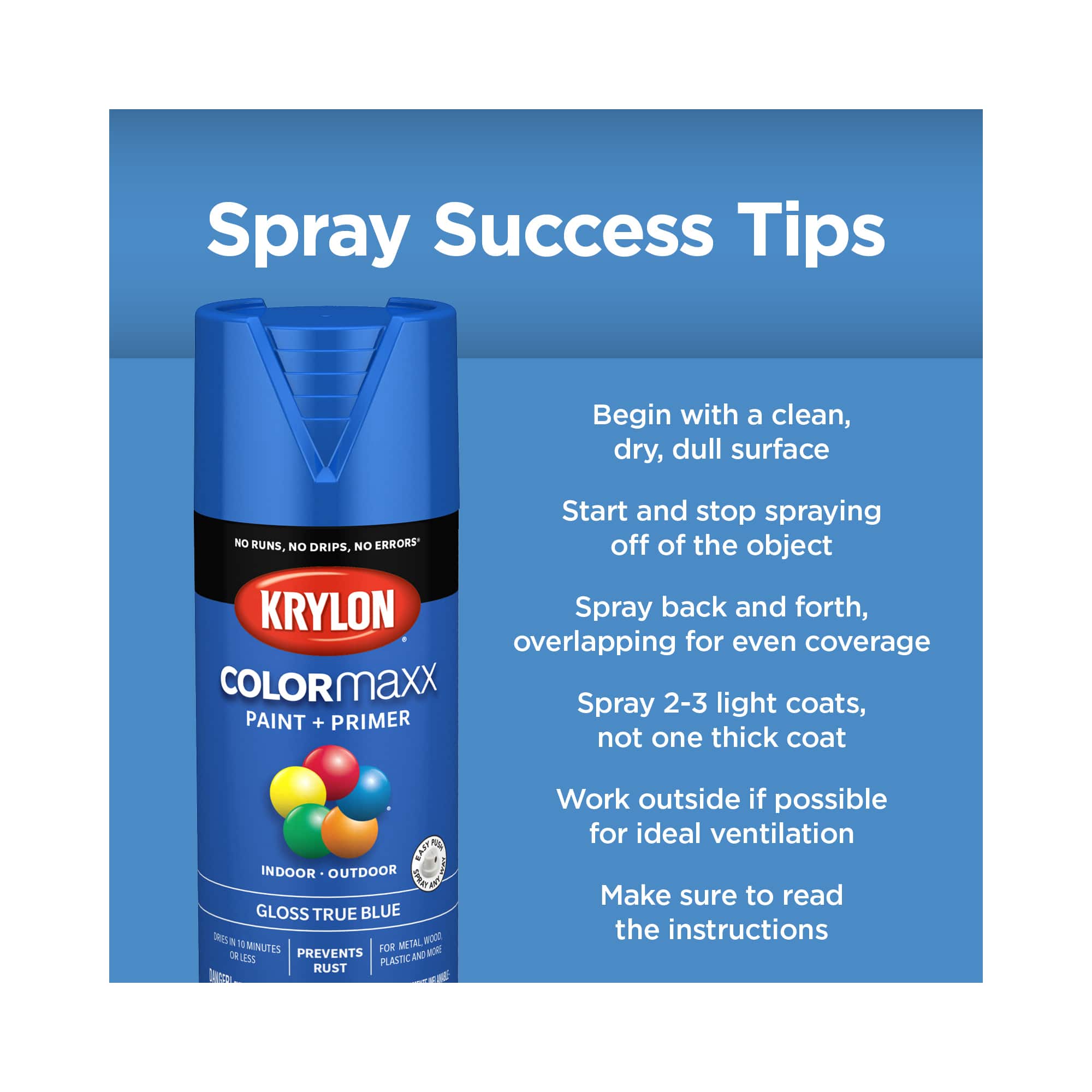 Krylon® COLORmaxx™ Satin Paint + Primer