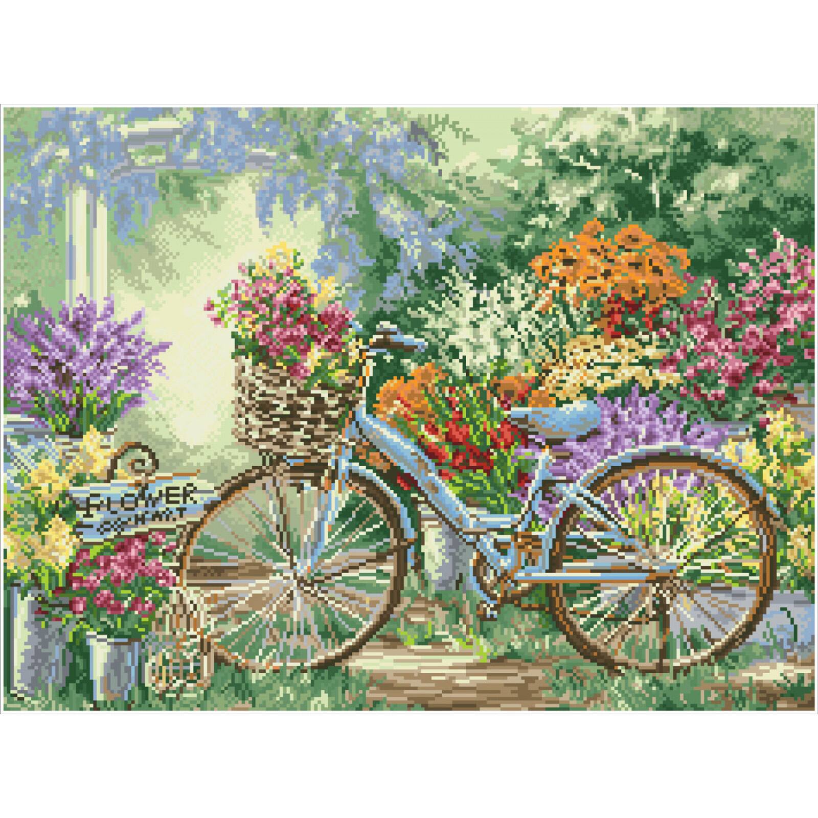 Diamond Dotz&#xAE; Advanced The Flower Mart Diamond Painting Kit