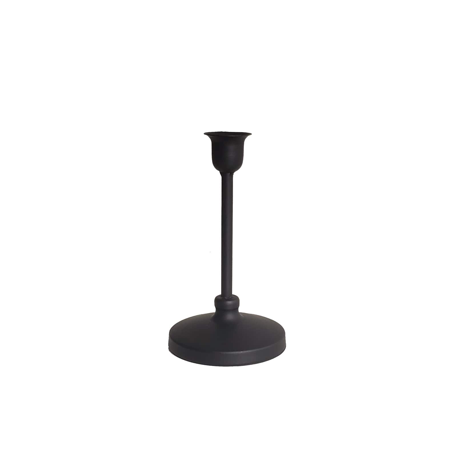12 Pack: 6.3&#x22; Black Metal Candle Holder by Ashland&#xAE;