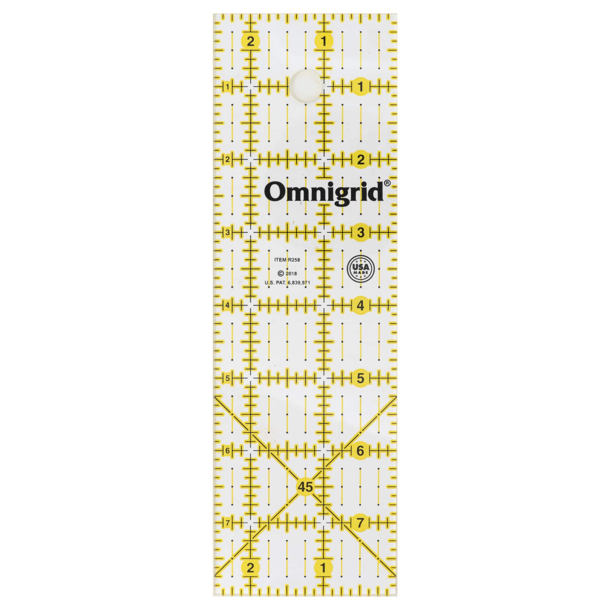 Omnigrid Clear Quilting & Sewing Ruler, 2.5" x 8"