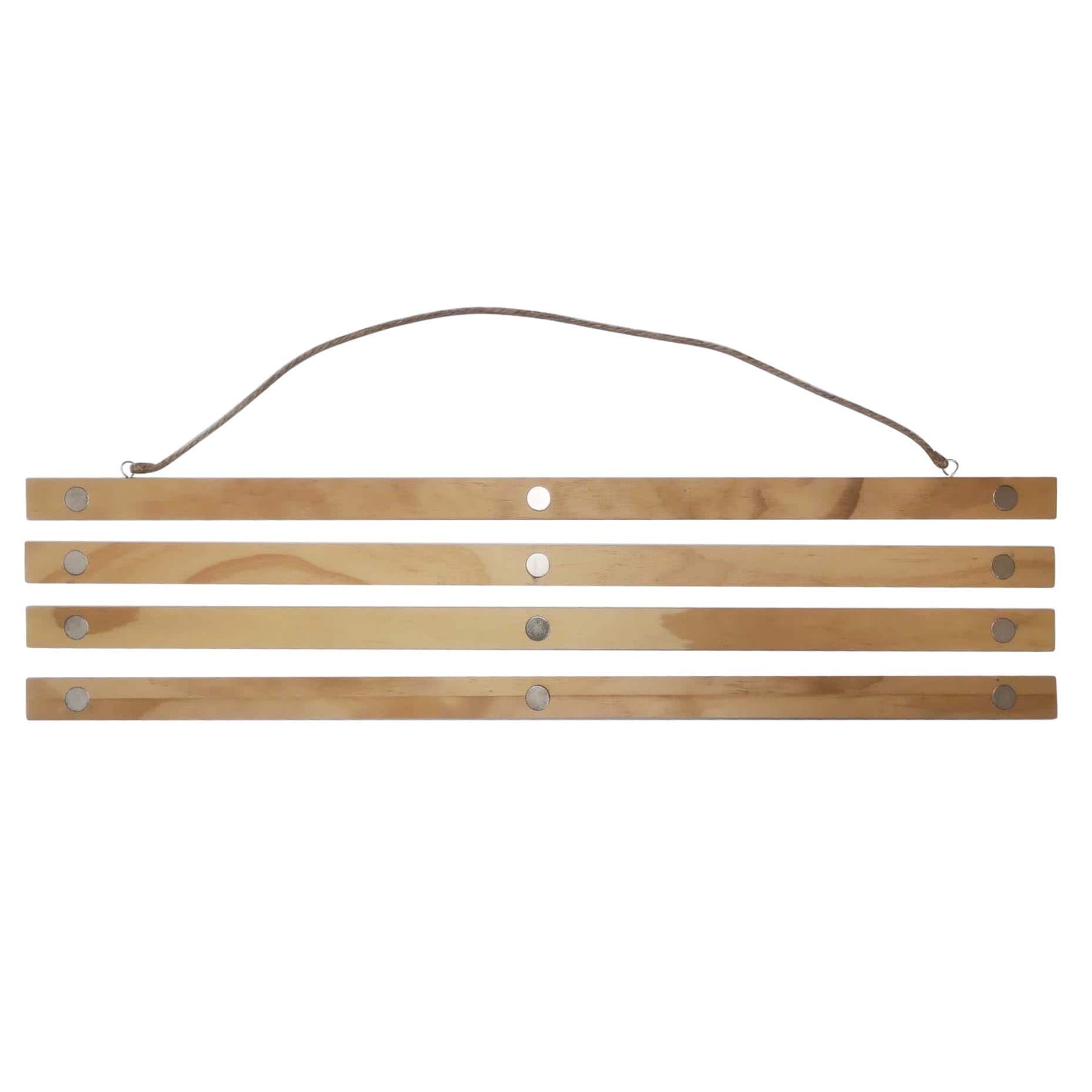 6 Pack: Natural Wooden Magnetic Poster Hanger by Studio Décor®