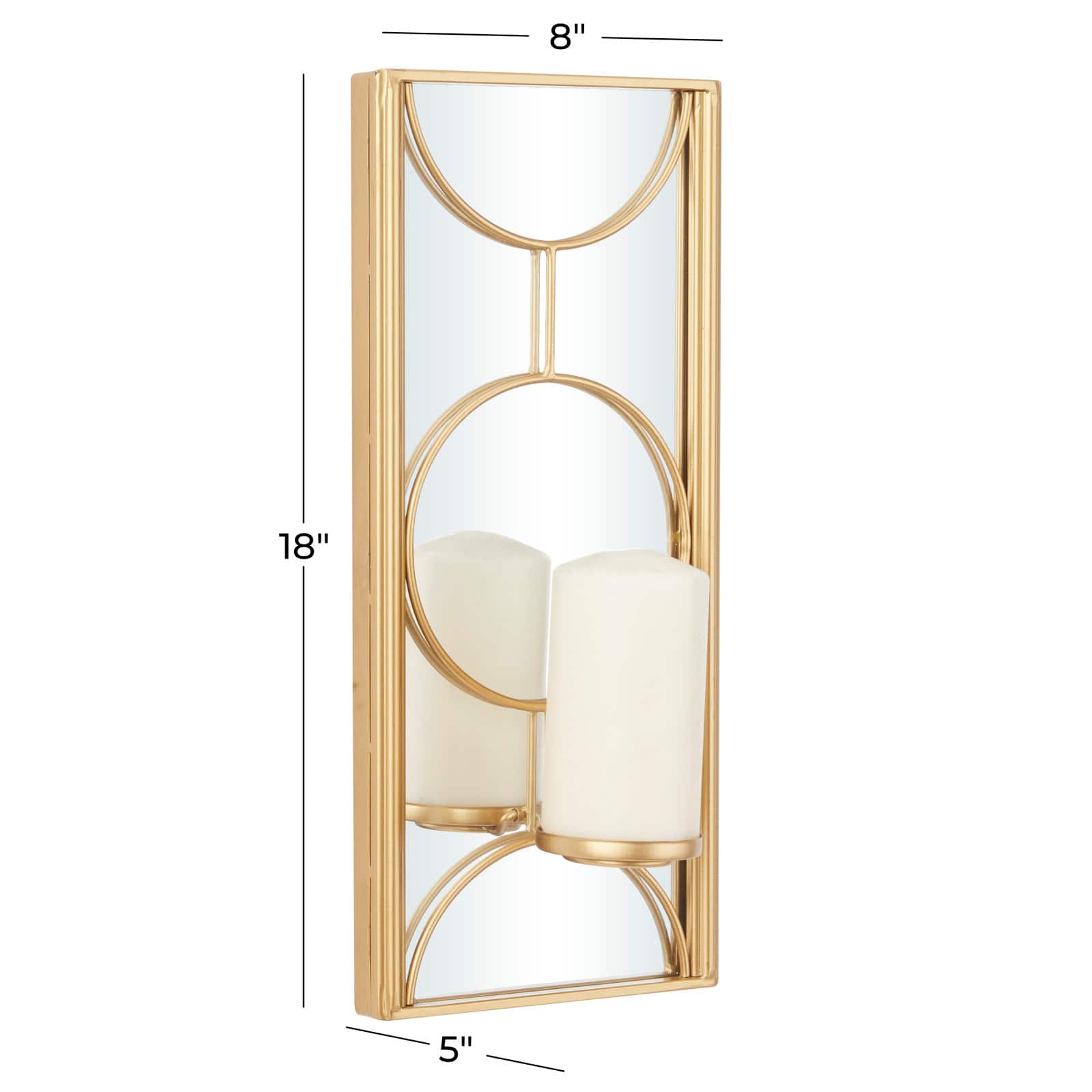 CosmoLiving by Cosmopolitan Gold Metal Modern Wall Sconce