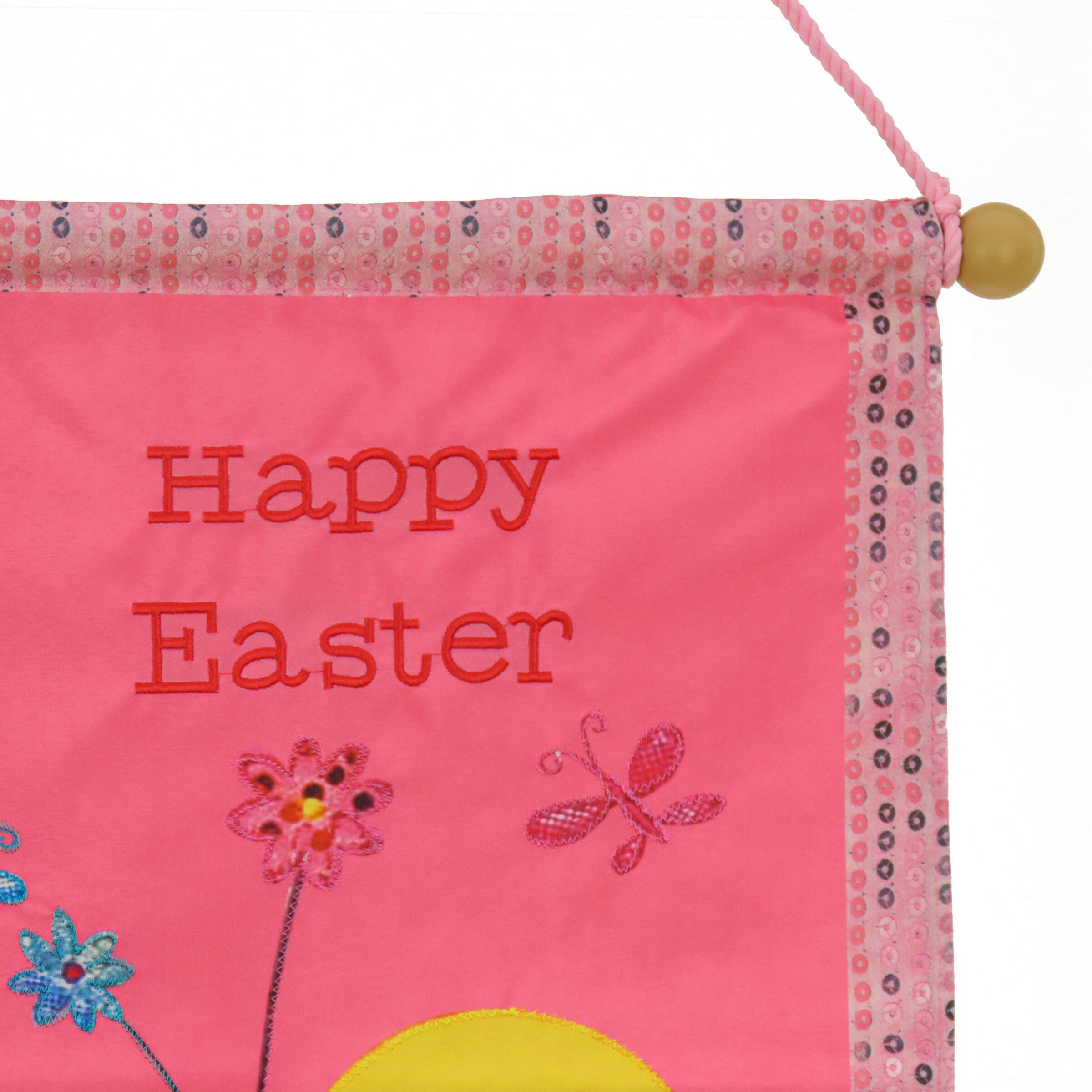 18&#x27;&#x27; Pink Happy Easter Banner