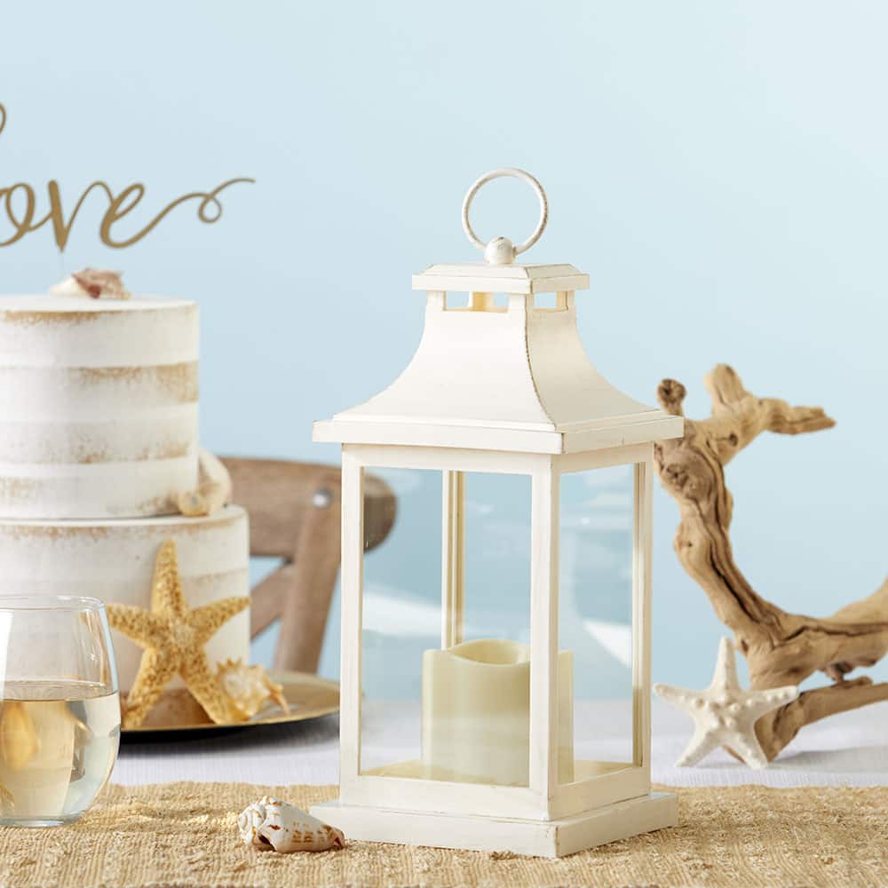 Kate Aspen® Hampton Ivory LED Vintage Decorative Lantern