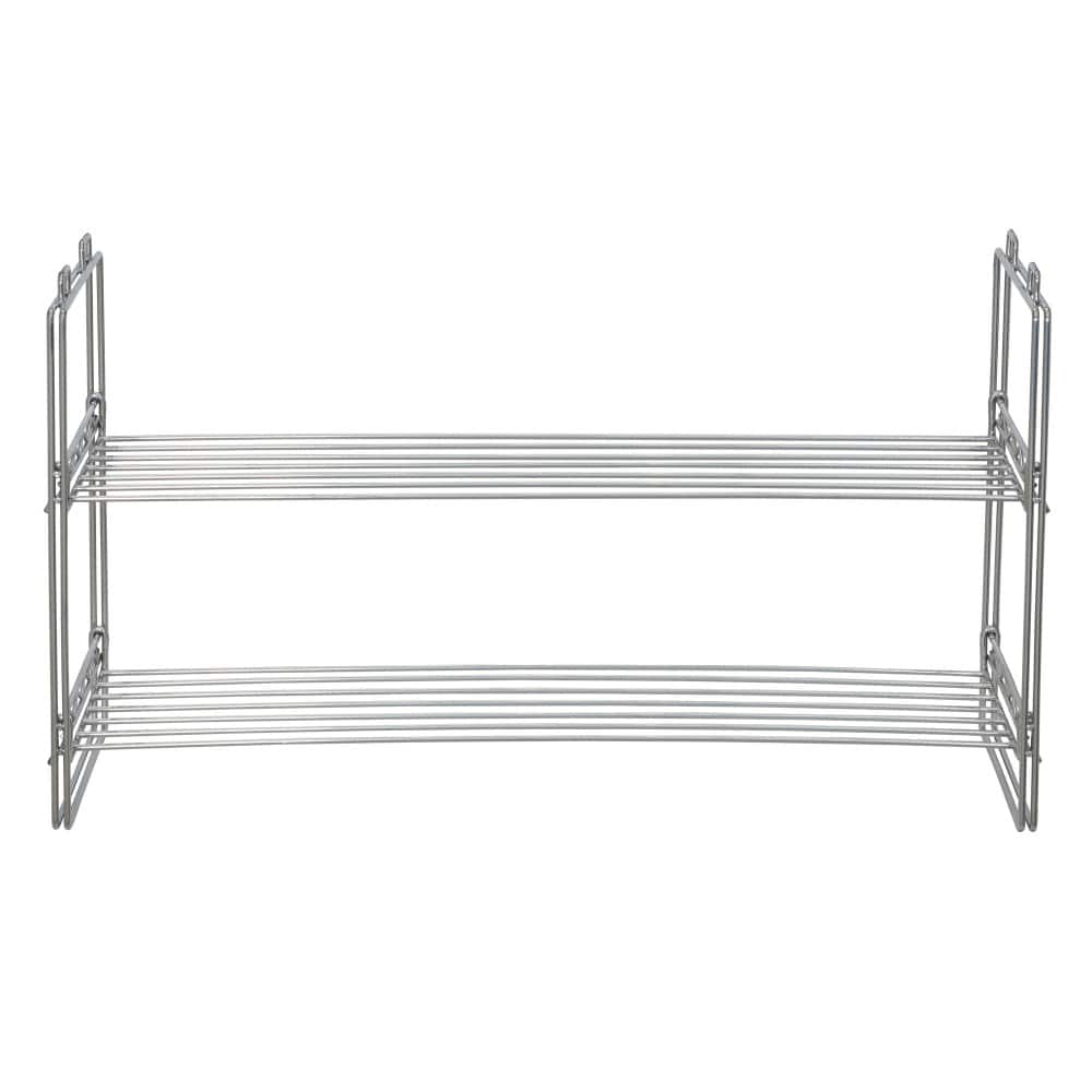 Household Essentials Stackable 2-Tier Metal Shoe Rack