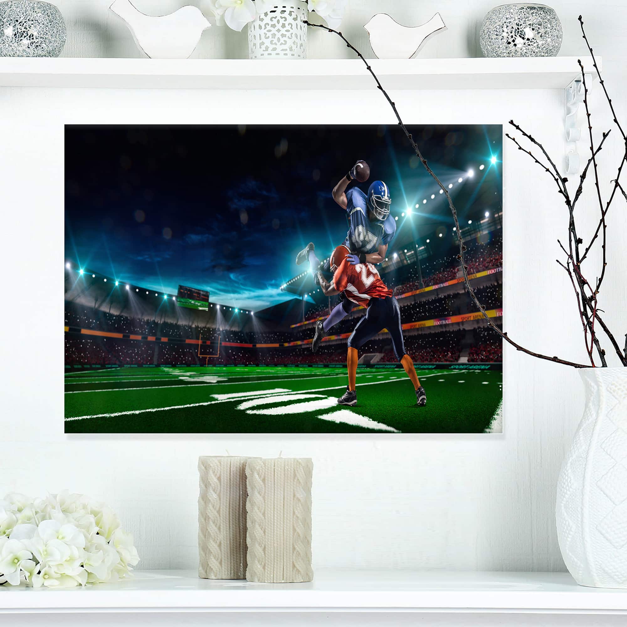 Designart - American Football Player - Sport Canvas Art Print