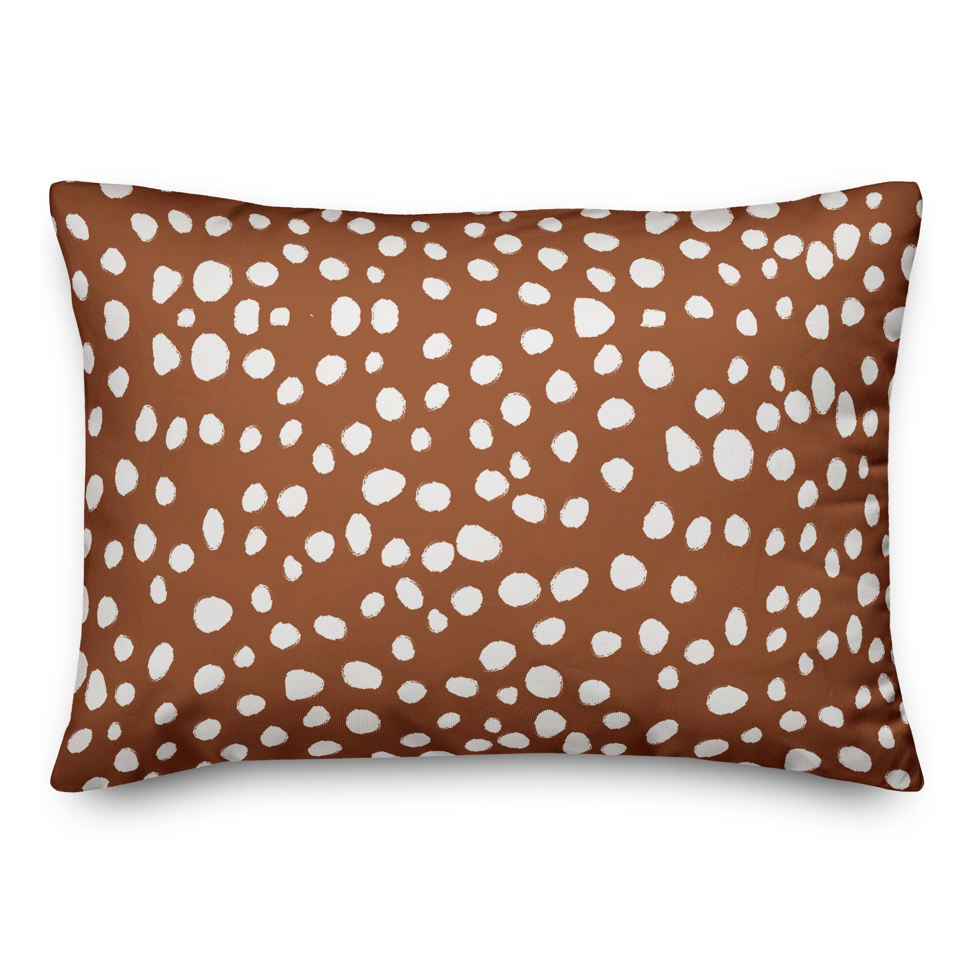 Teracotta Spots Throw Pillow 14&#x22; x 20&#x22;
