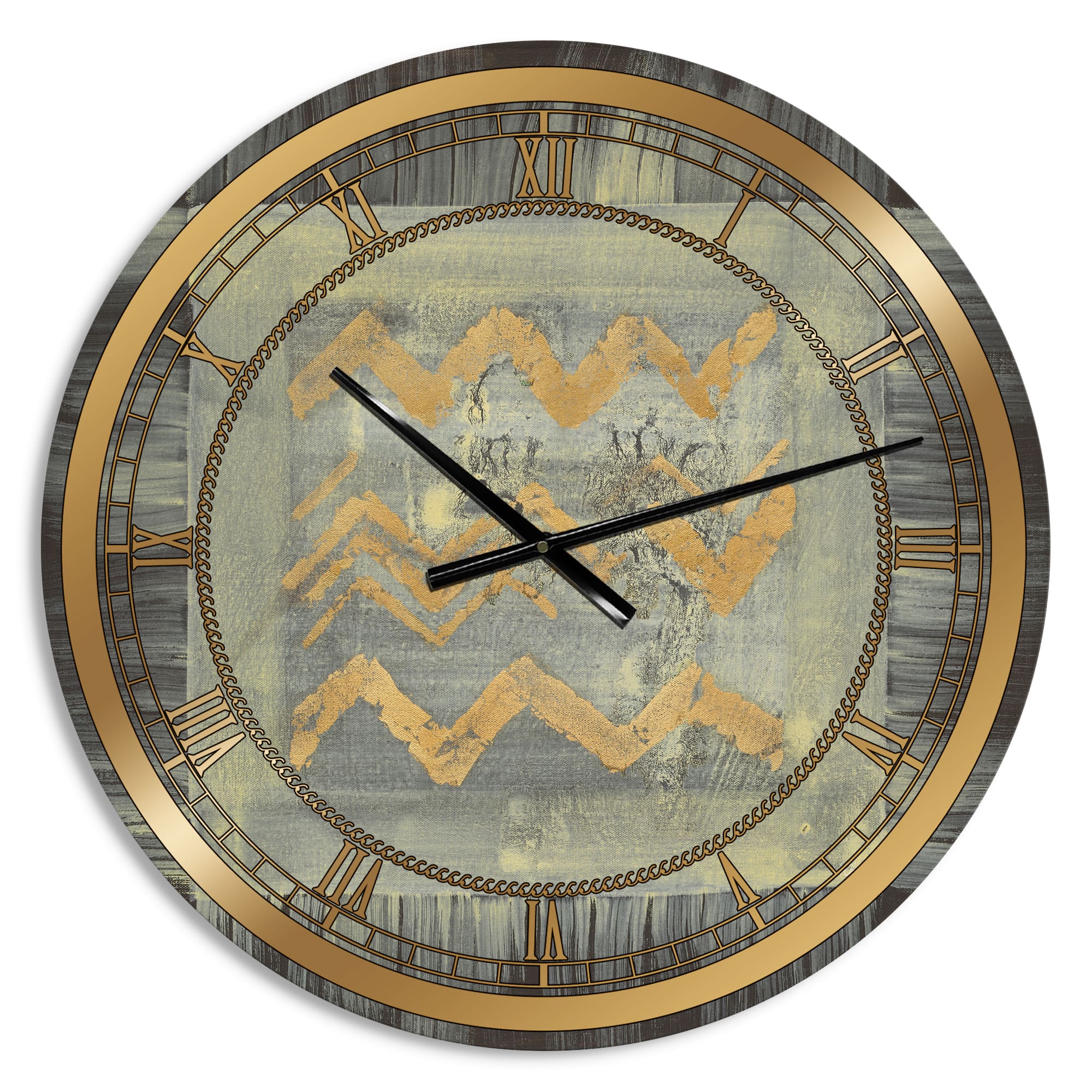 Designart Glam Abstract I Wall Clock