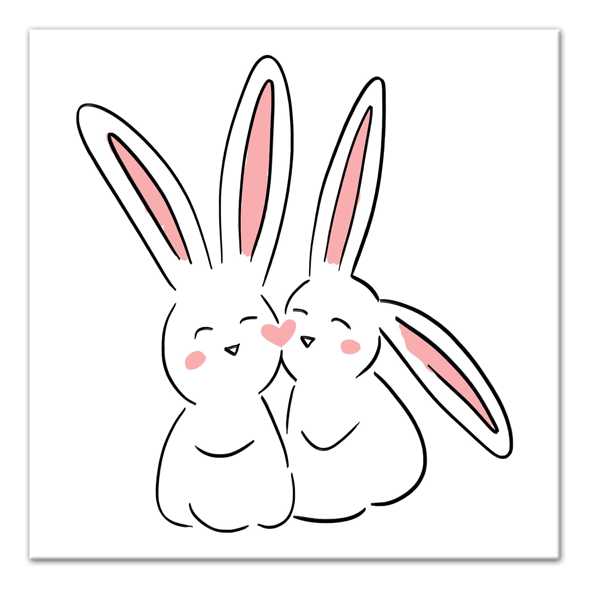 Purchase the Love Bunnies Canvas Wall Art at Michaels