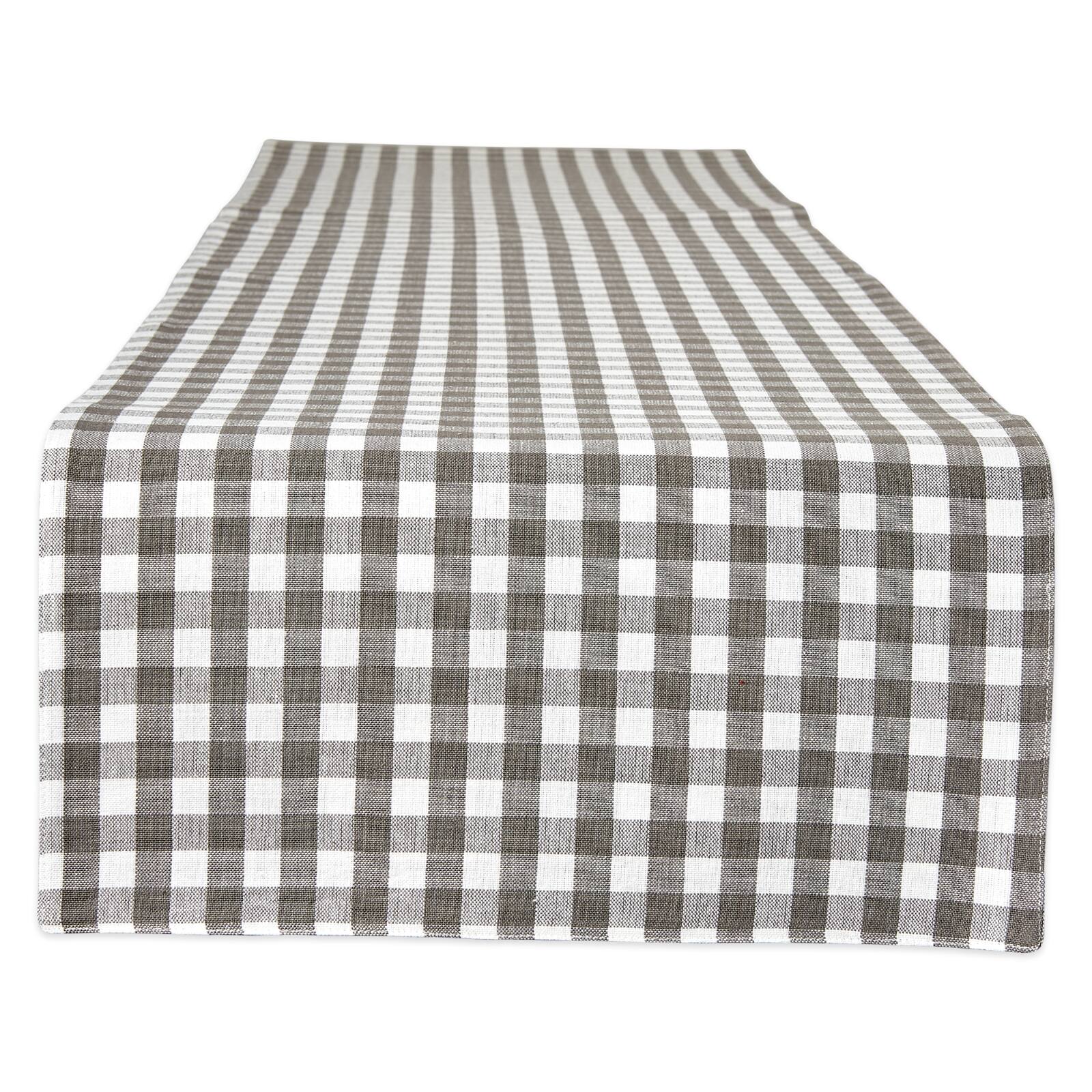 DII&#xAE; 108&#x22; Reversible Gingham &#x26; Buffalo Check Table Runner
