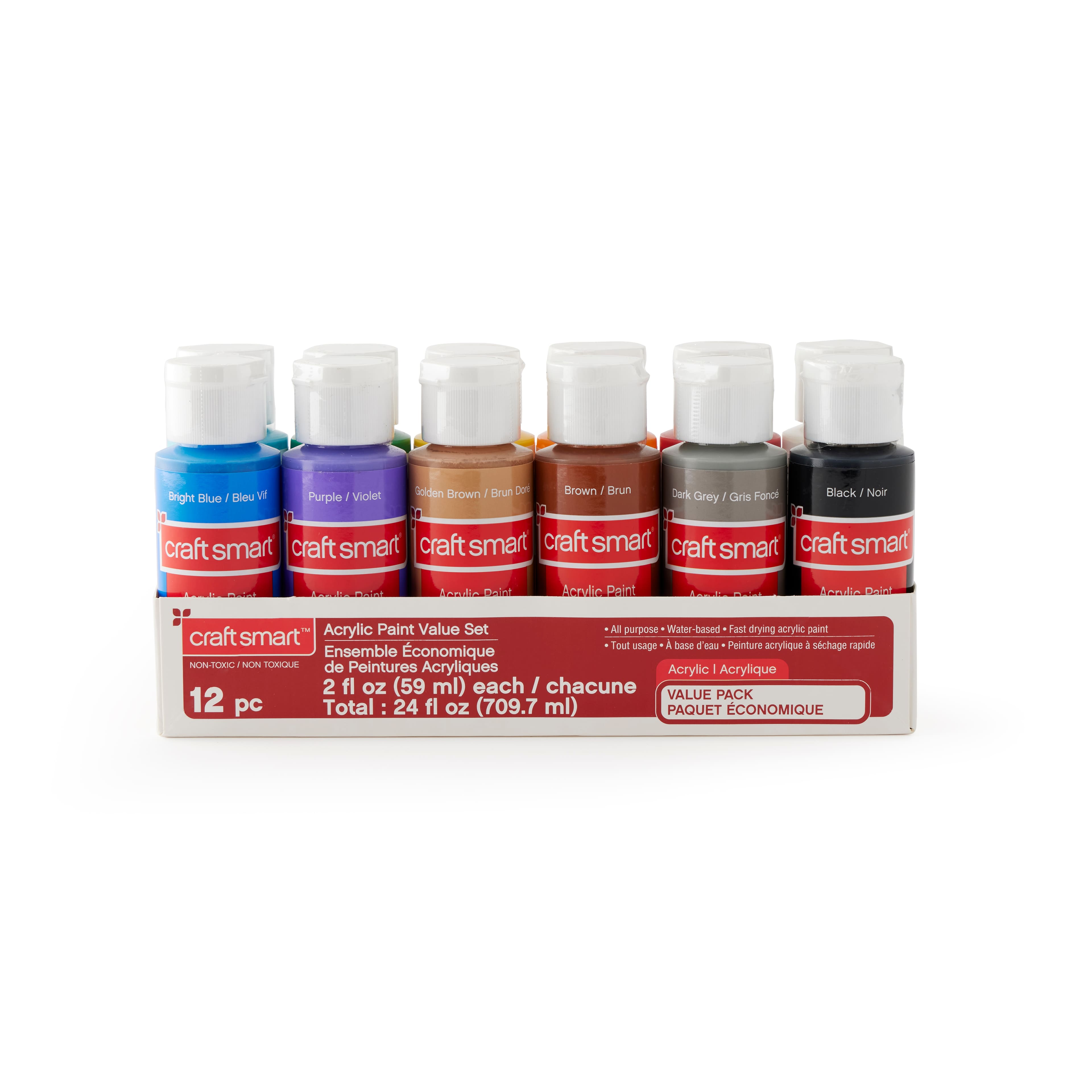 Glitter Acrylic Paint Set Value Pack by Craft Smart, Size: 2