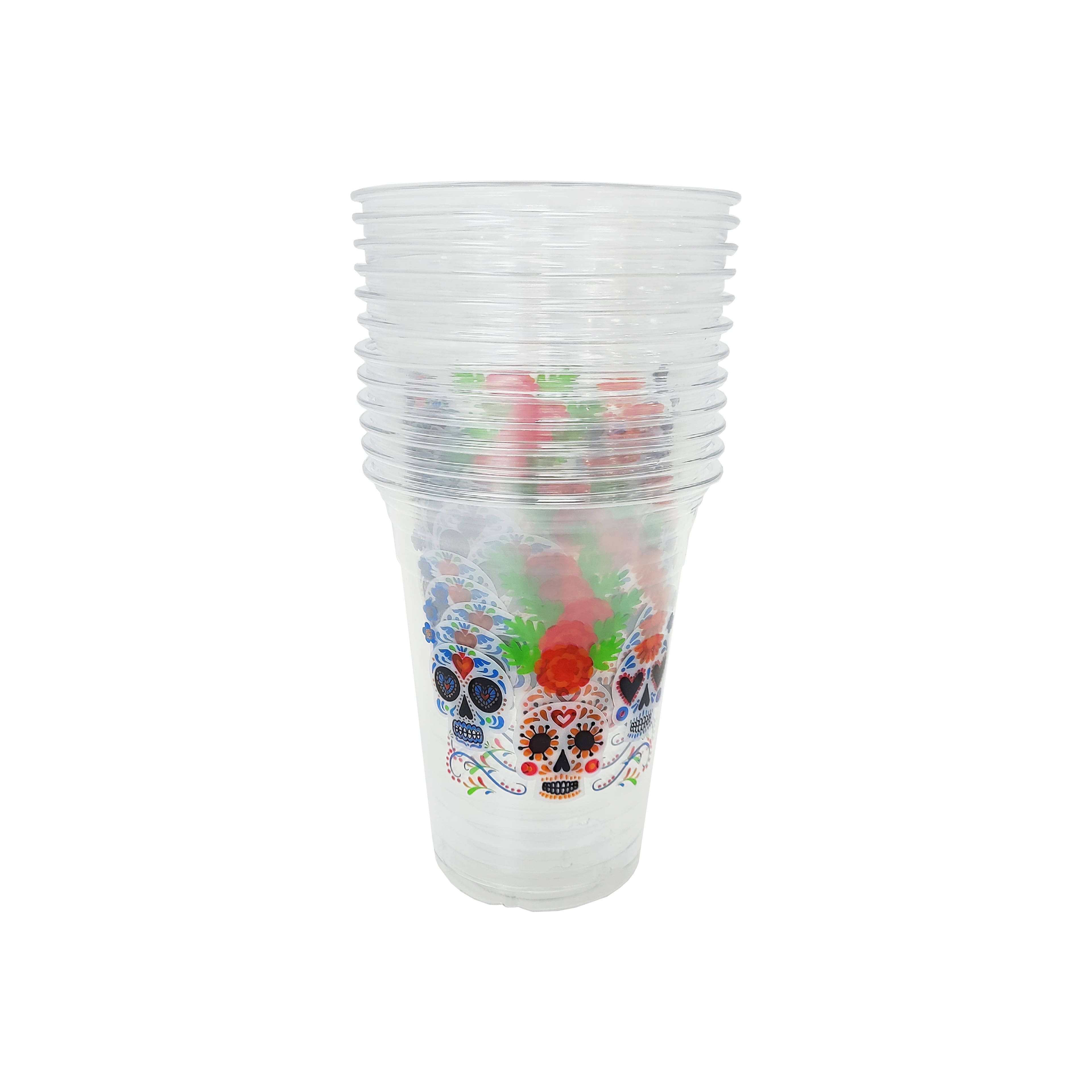 16oz. Day of the Dead Plastic Cups, 12ct. by Ashland&#xAE;