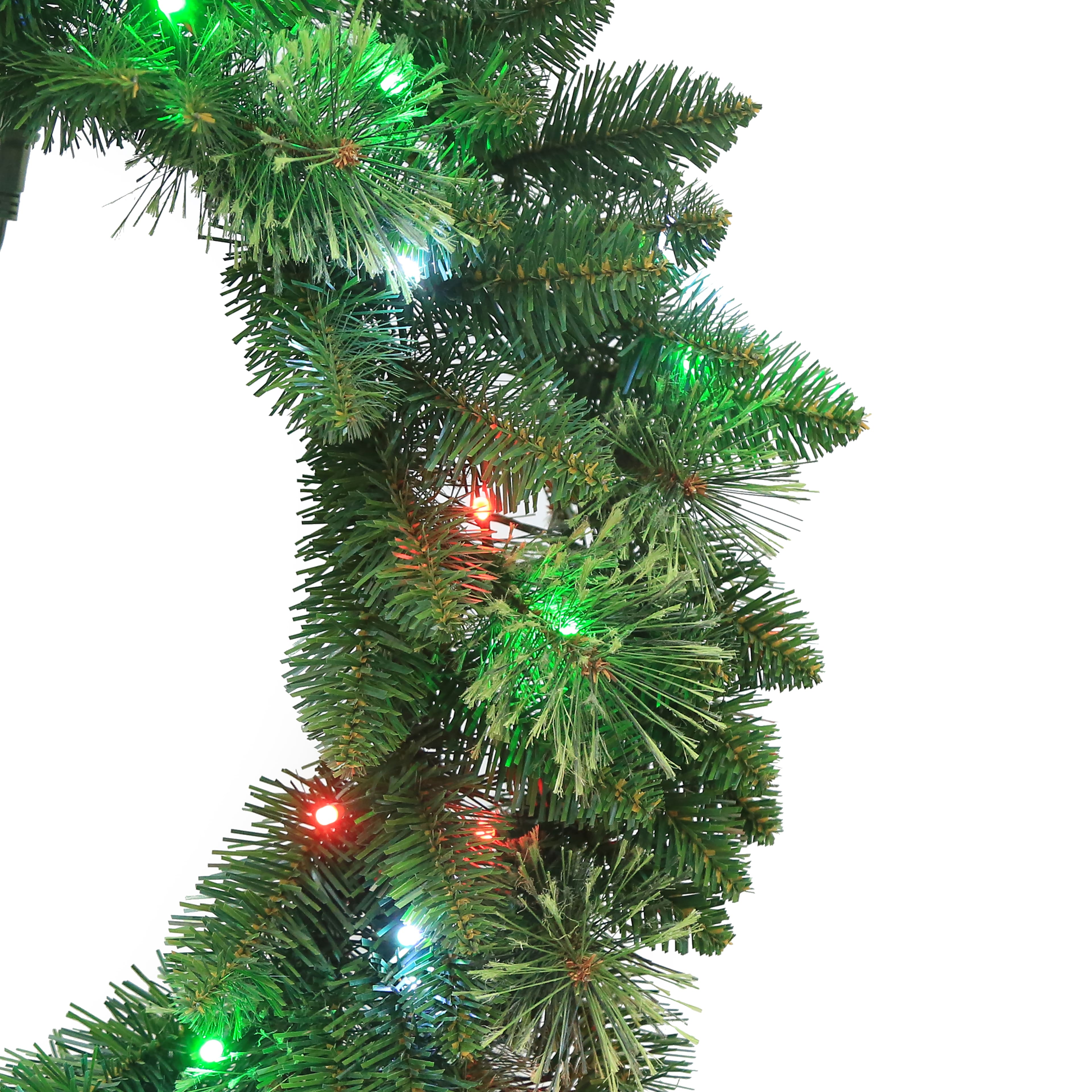 5pc. Pre-Lit Artificial Christmas Tree, Wreath, &#x26; Garland Entryway Set, Colour Changing LED Lights by Ashland&#xAE;