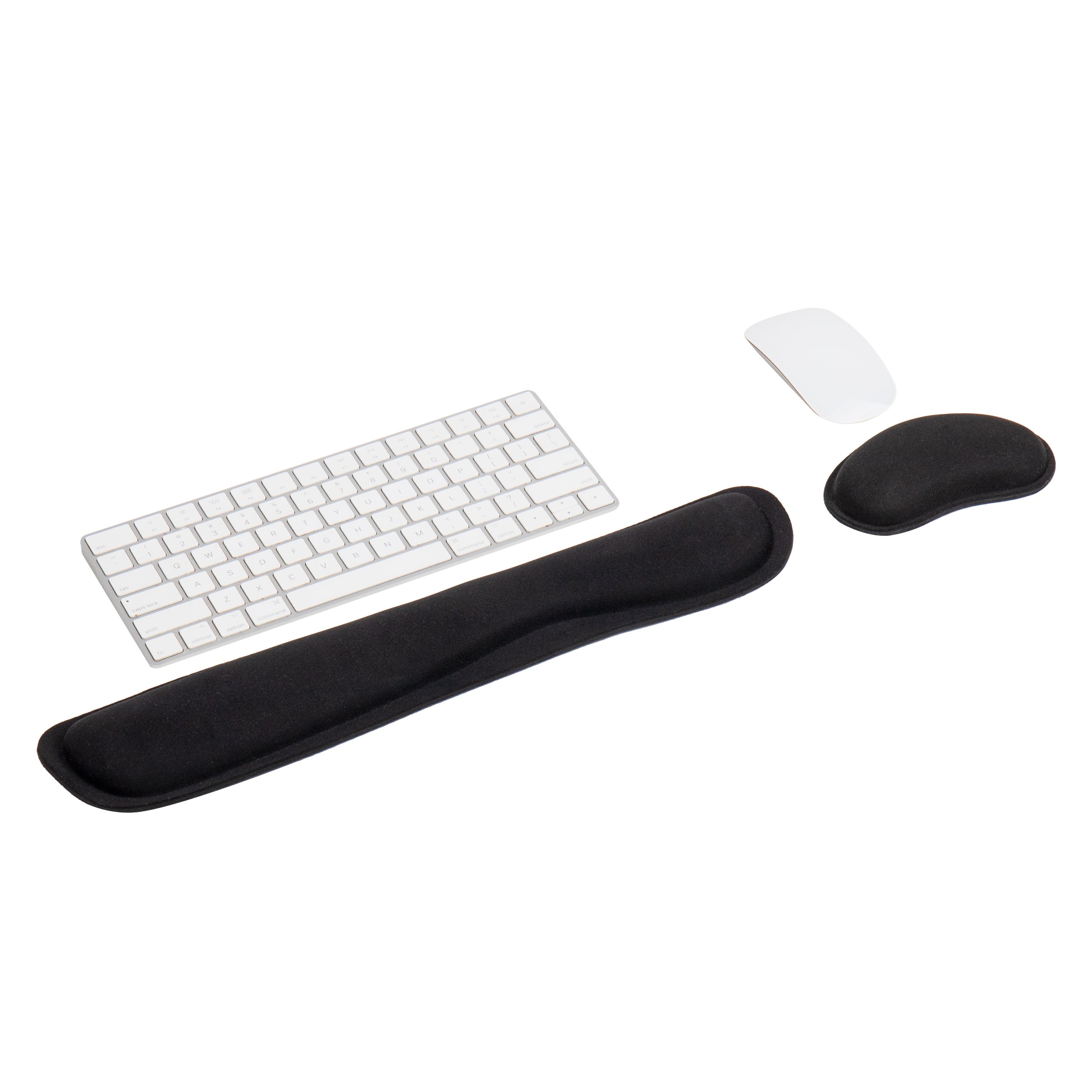Mind Reader Harmony Collection Black Ergonomic Wrist Rest Set for Keyboard & Mouse