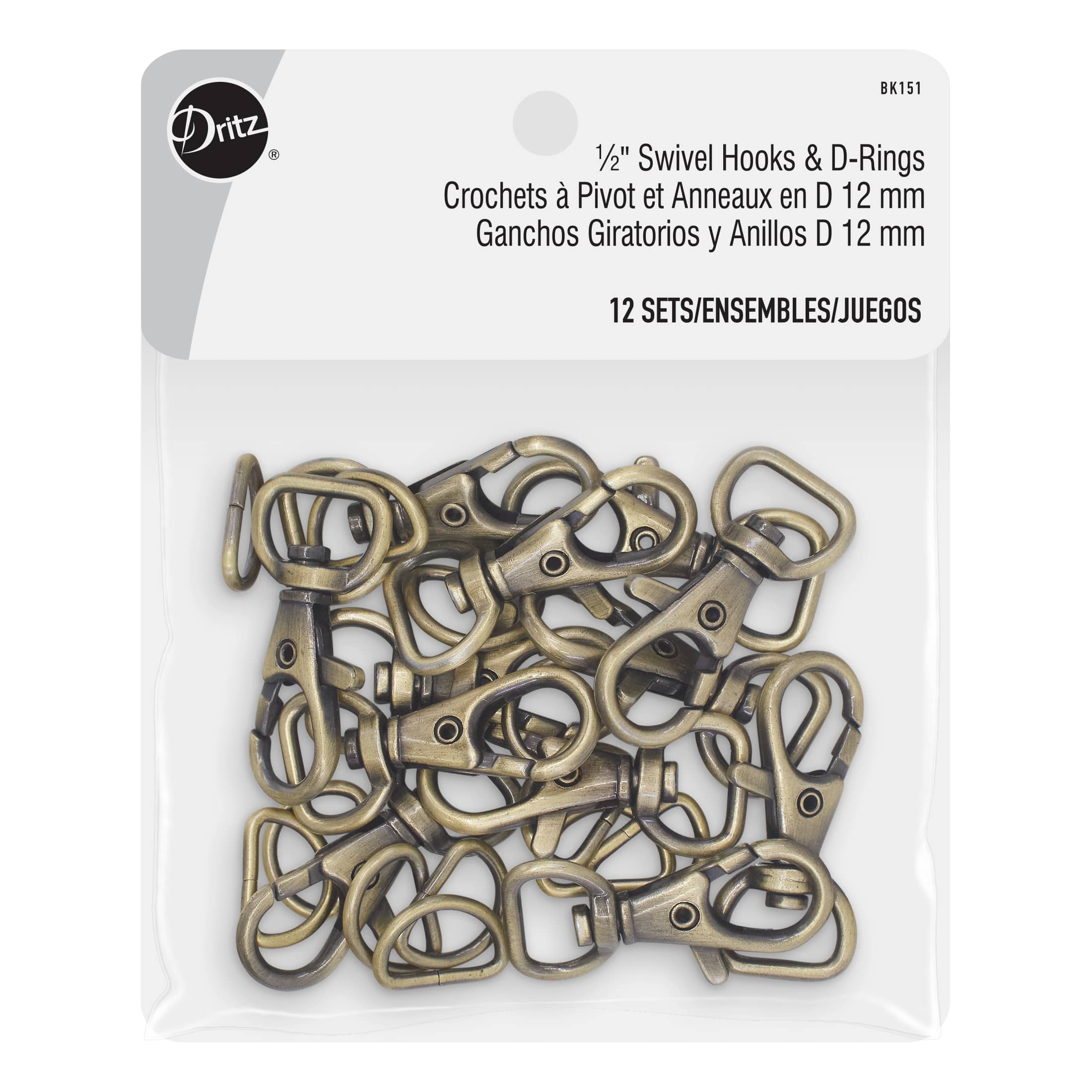 Dritz® Swivel Hooks & D-Rings