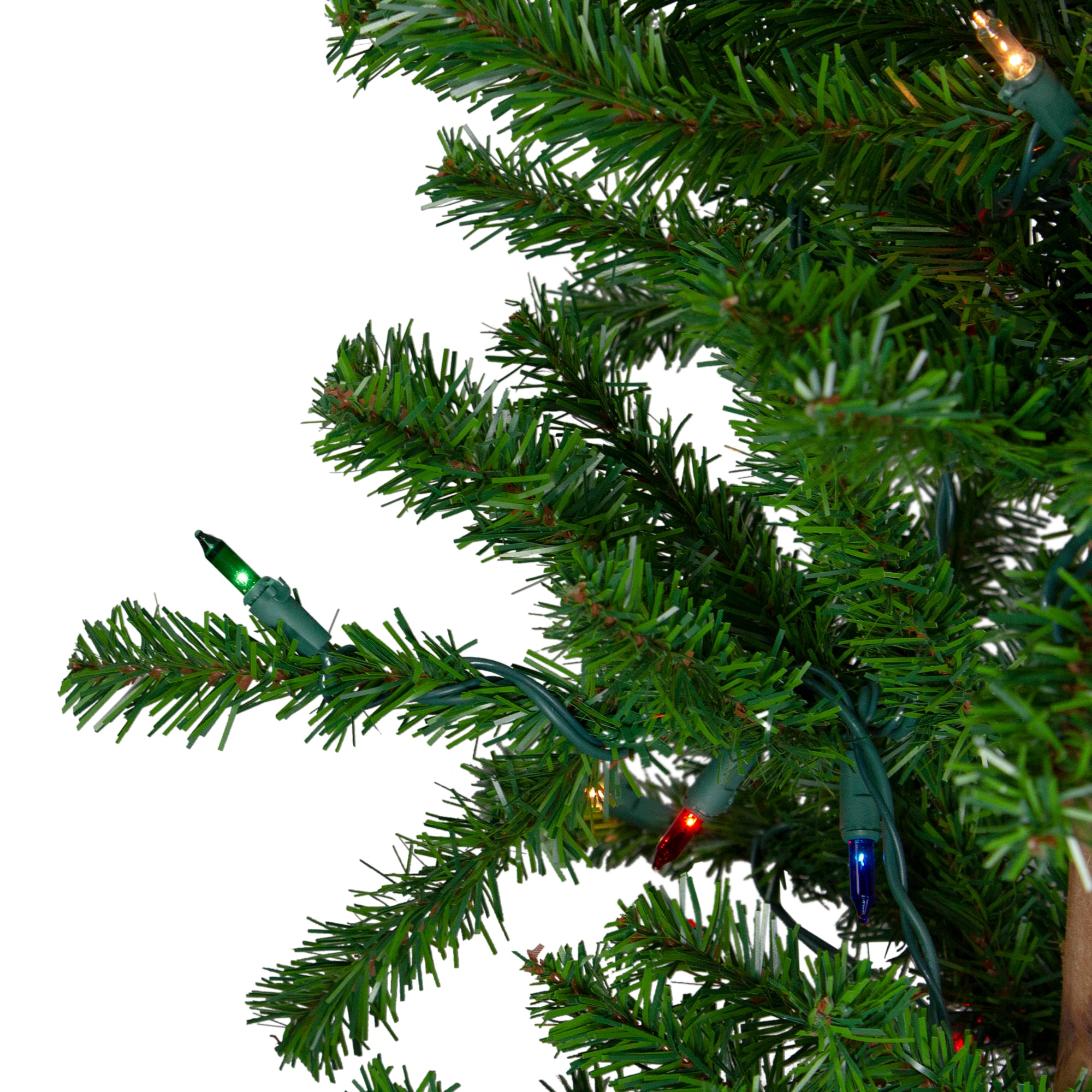 3ft. Pre-Lit Alpine Artificial Christmas Tree, Multicolor Lights