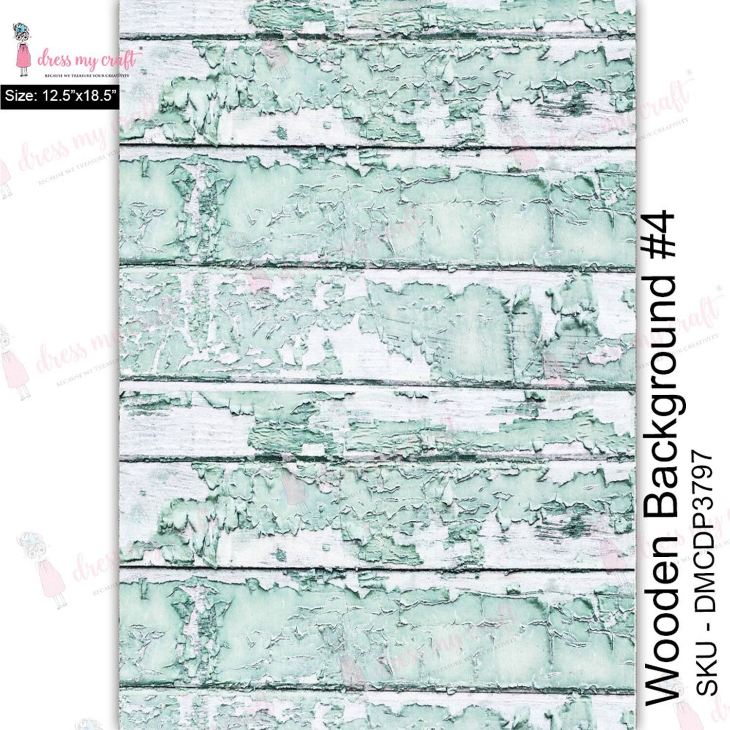 Dress My Craft Transfer Me Sheet 12.5"X18.5"-Wood Background #4