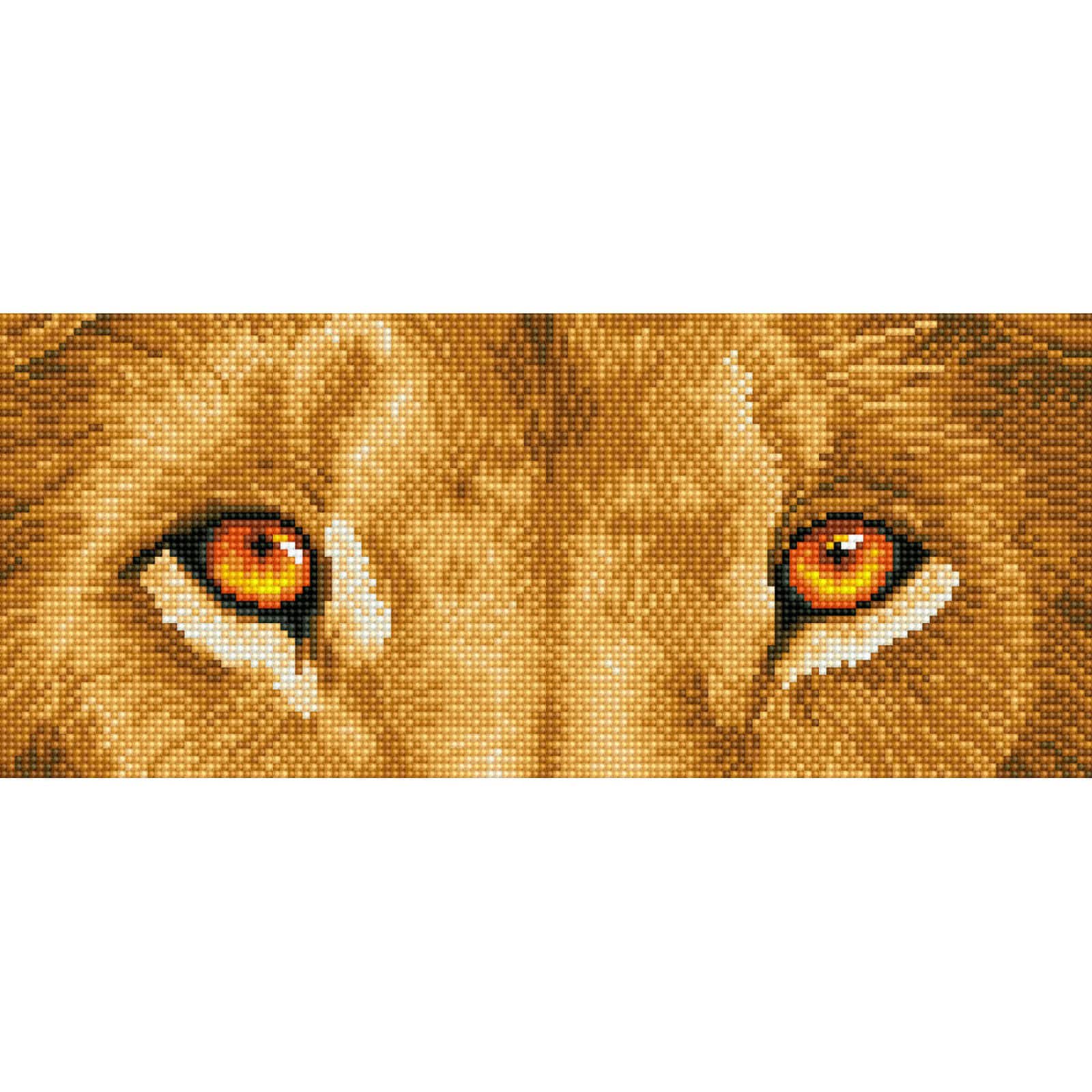 Diamond Dotz&#xAE; Intermediate Lion Spy Diamond Painting Kit