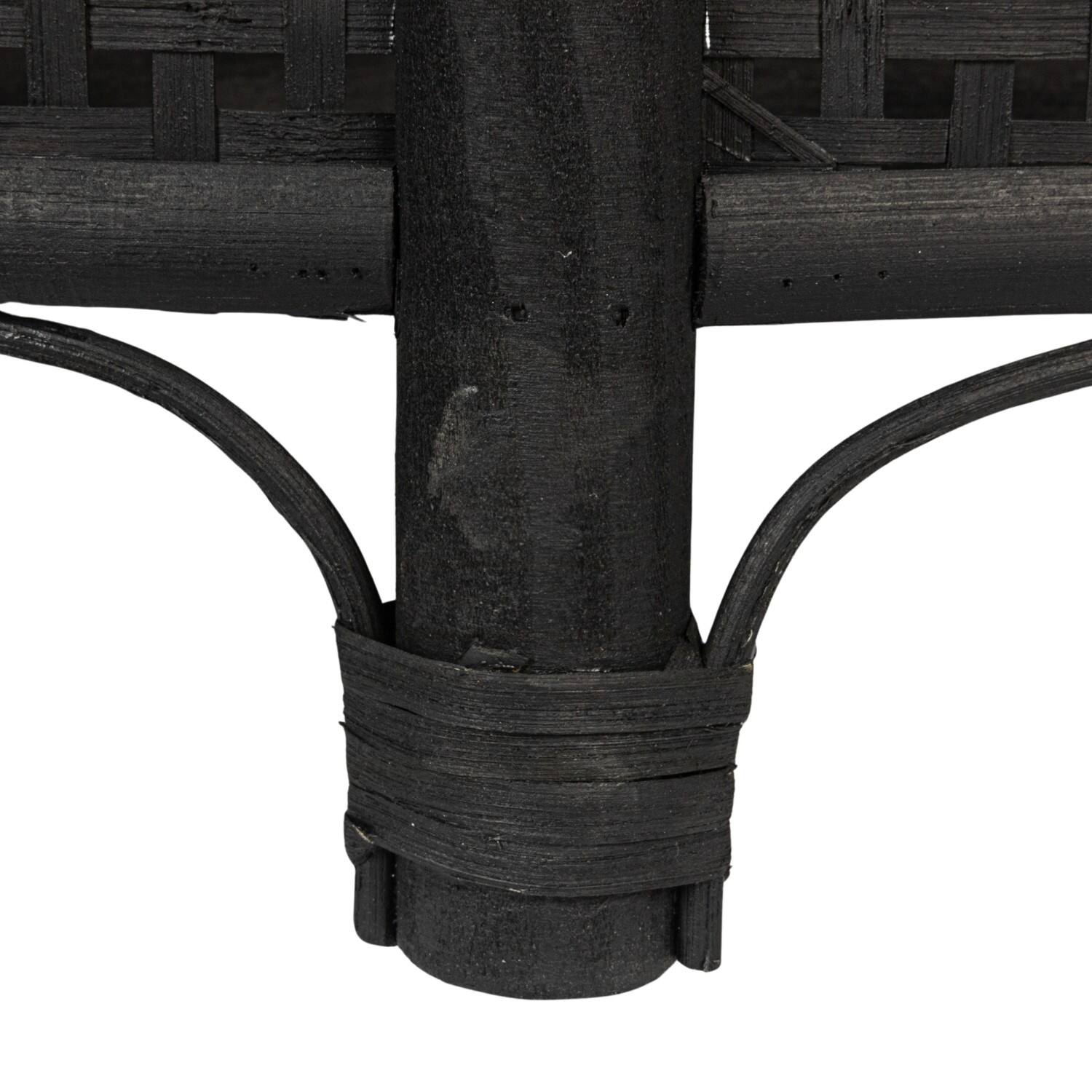 Hello Honey® Round Bamboo & Rattan Accent Table