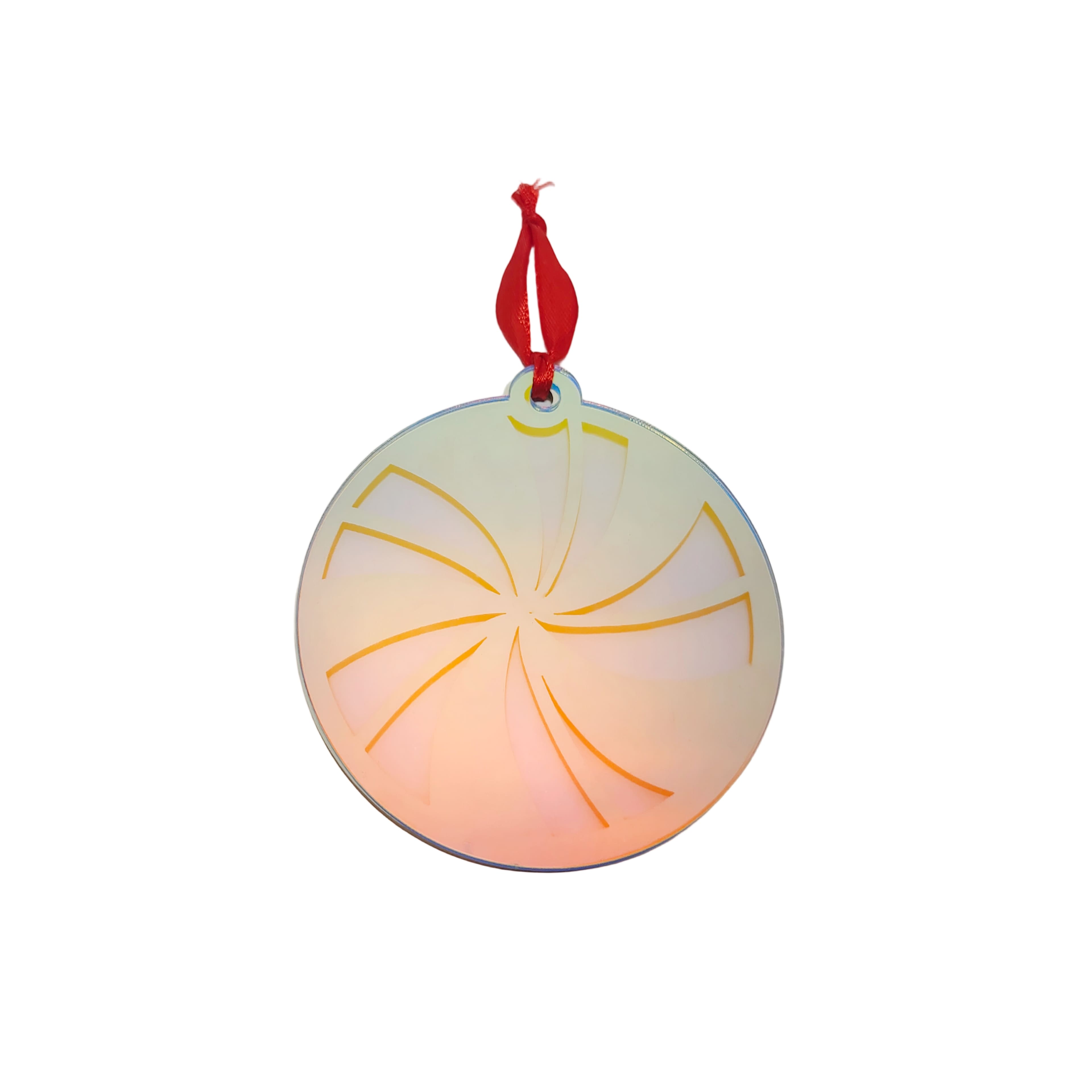 4&#x22; Layered Peppermint Wood &#x26; Acrylic Ornament by Make Market&#xAE;