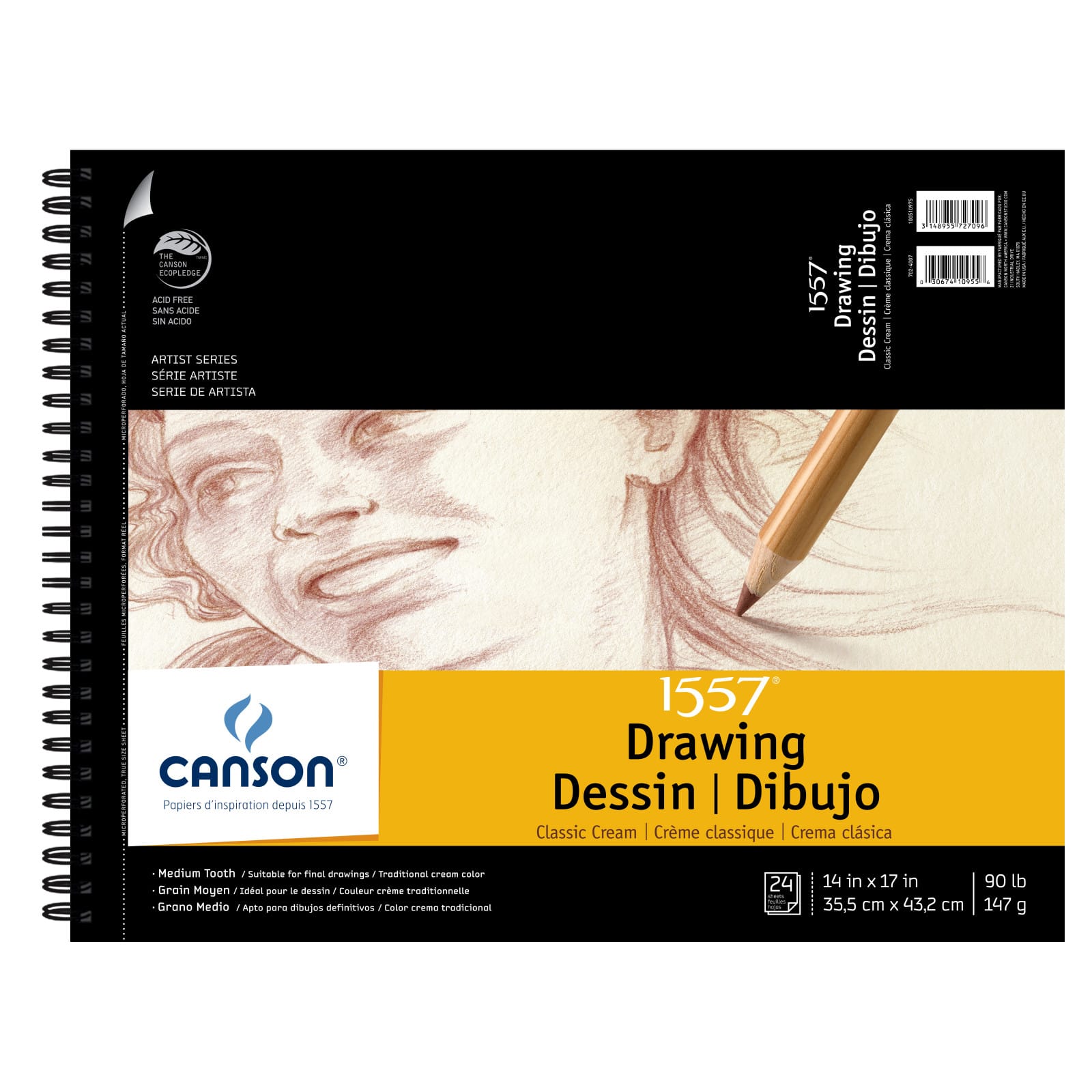 Canson&#xAE; 1557&#xAE; Artist Series Classic Cream Drawing Pad