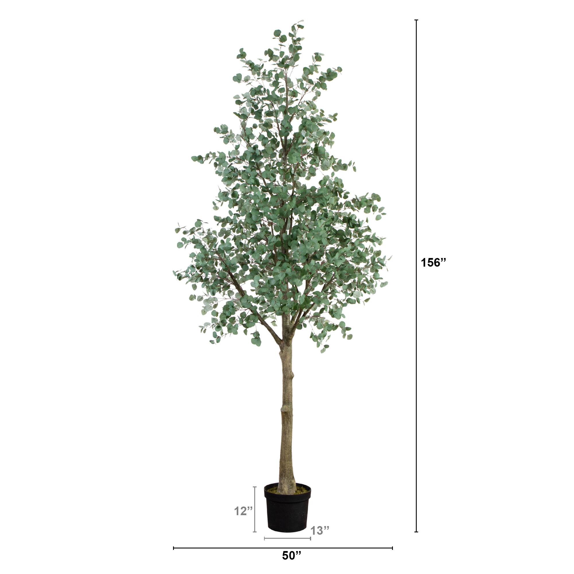 13ft. Potted Green Artificial Eucalyptus Tree