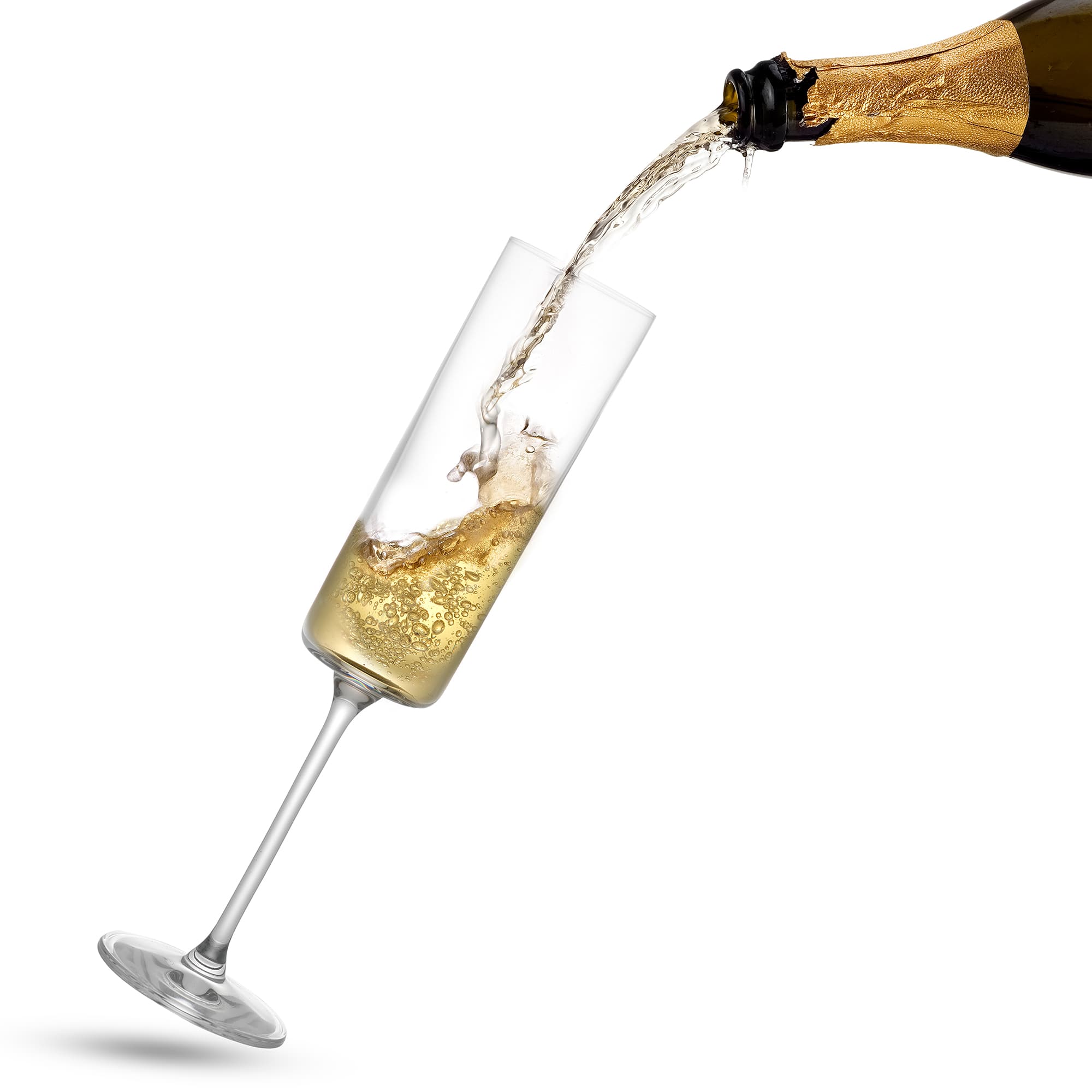 JoyJolt&#xAE; Claire Cyrstal Cylinder Champagne Glasses, 4ct.