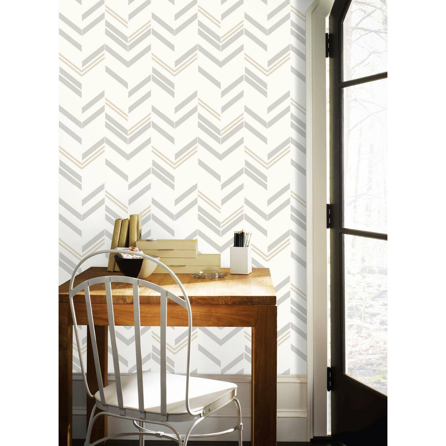 RoomMates Chevron Stripe Peel & Stick Wallpaper | Michaels