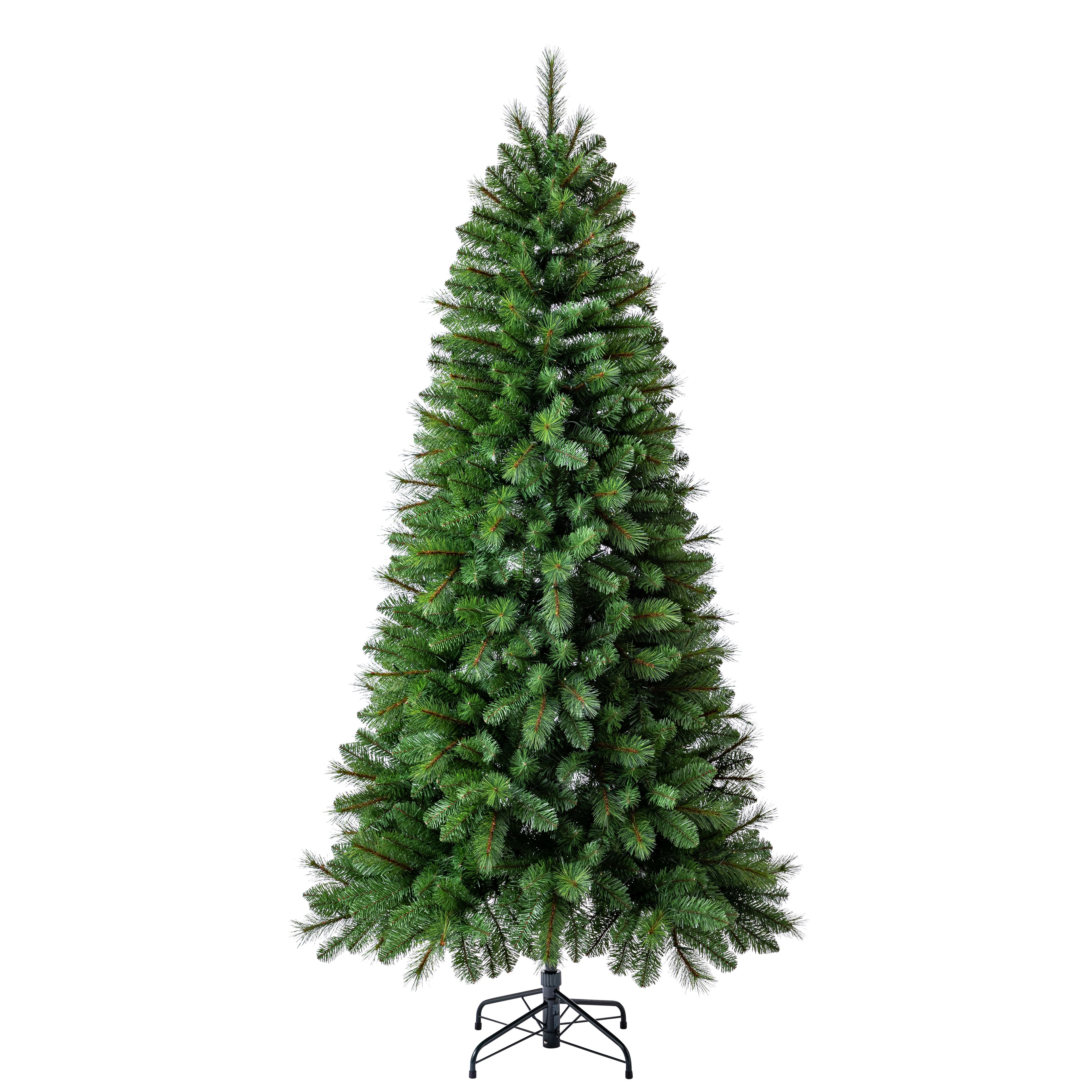 7ft. Pre-Lit Hudson Pine Artificial Christmas Tree, LumaDazzle&#x2122; Color Changing Twinkle LED Lights