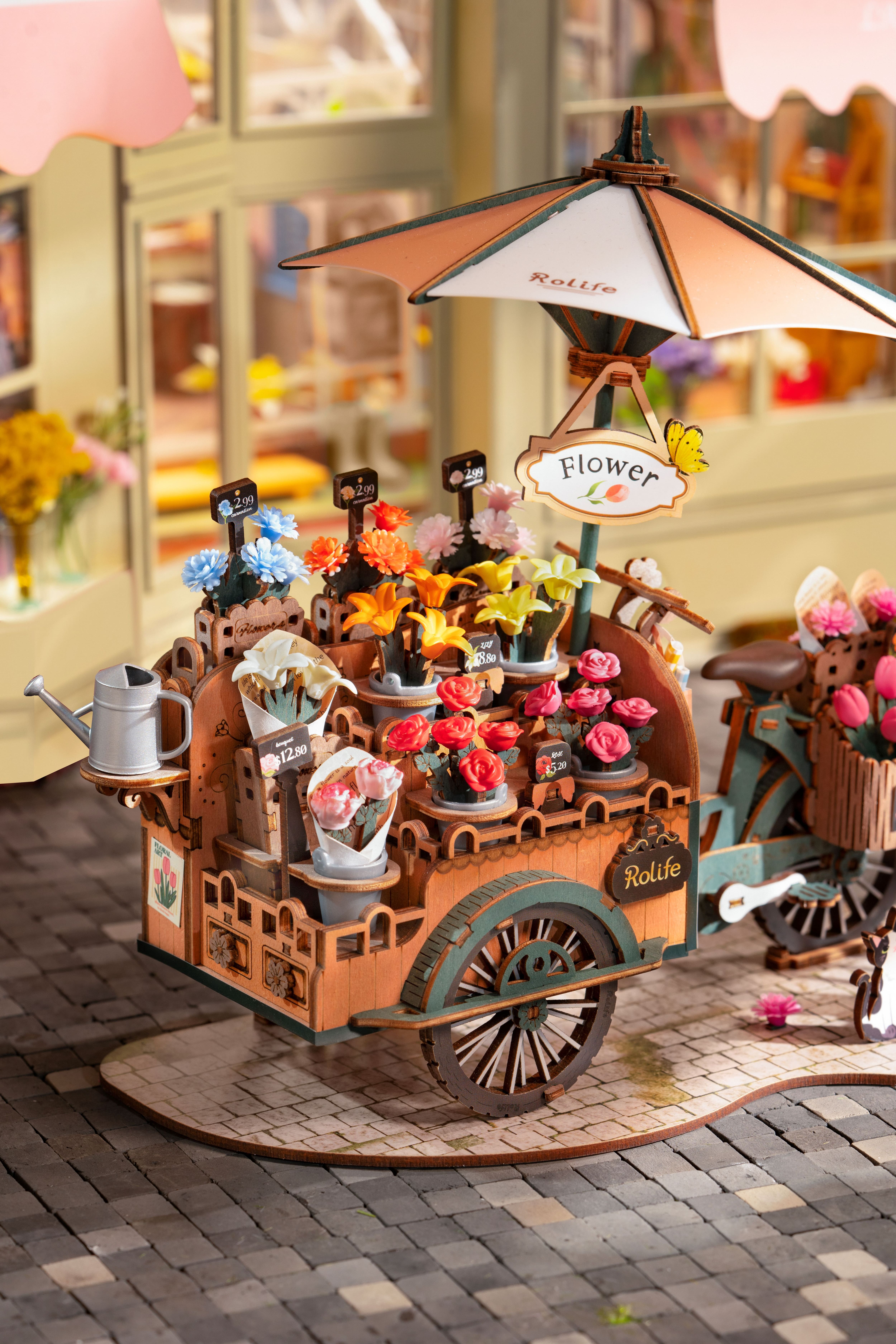 Rolife® Blossom Cart 3D Puzzle Creation Set