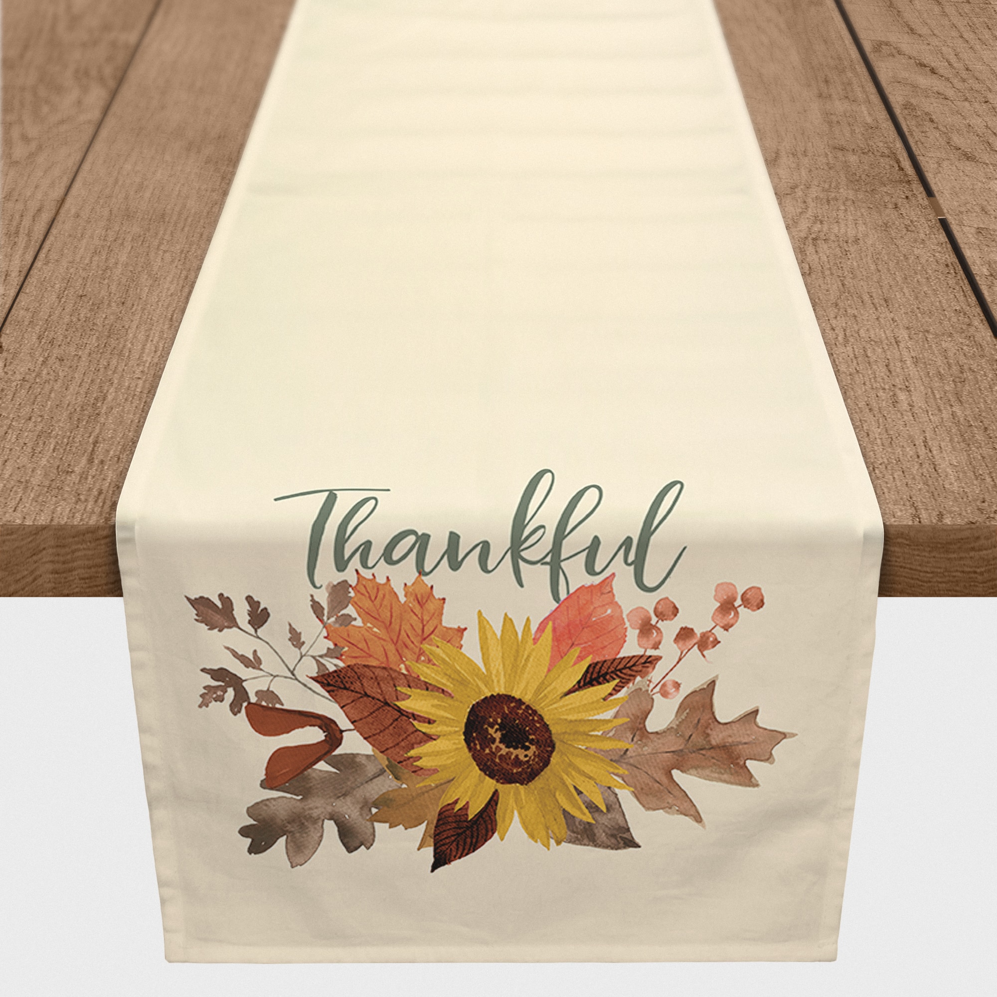 72&#x22; Thankful Sunflower Table Runner