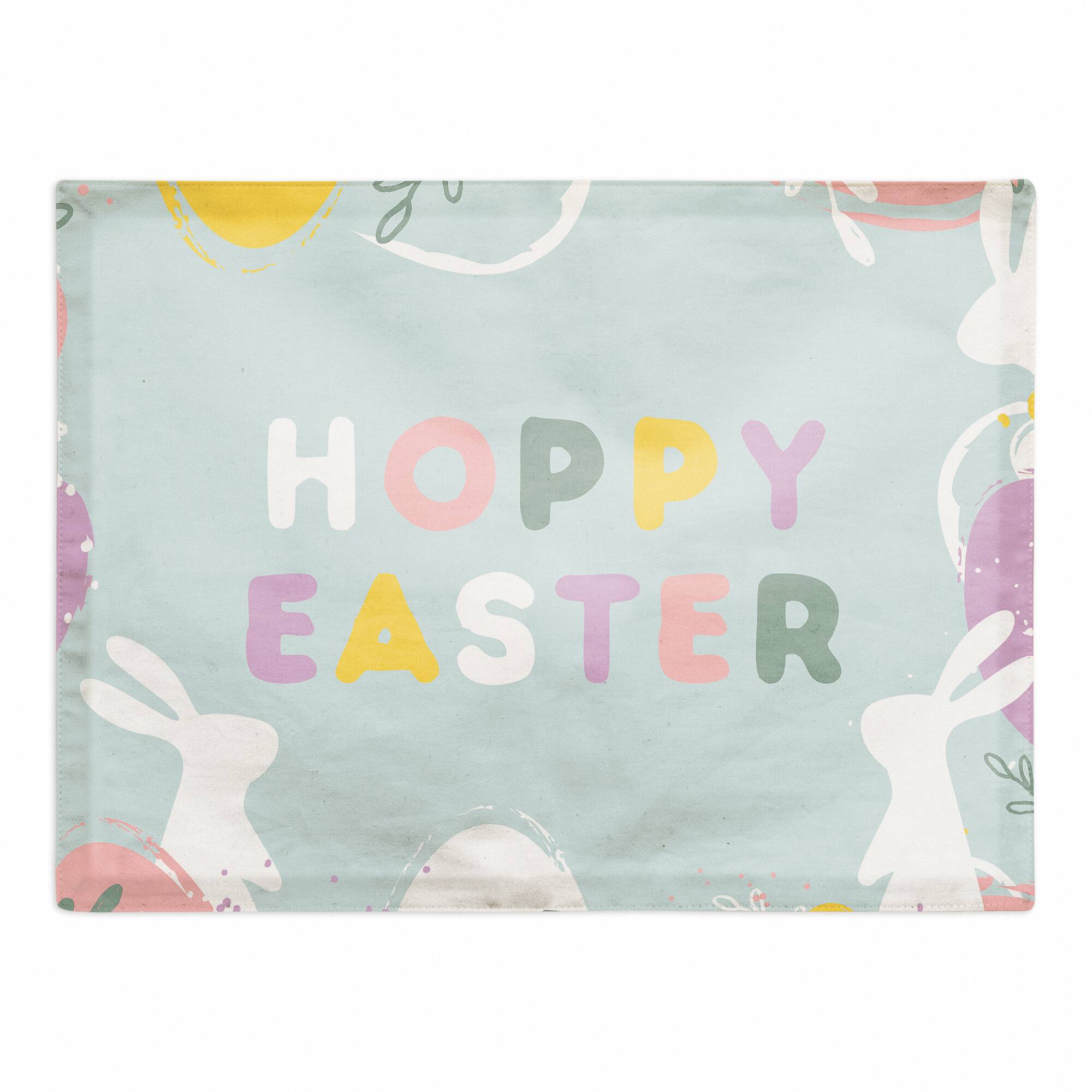 Hoppy Easter Eggs 14" x 18" Cotton Twill Placemat