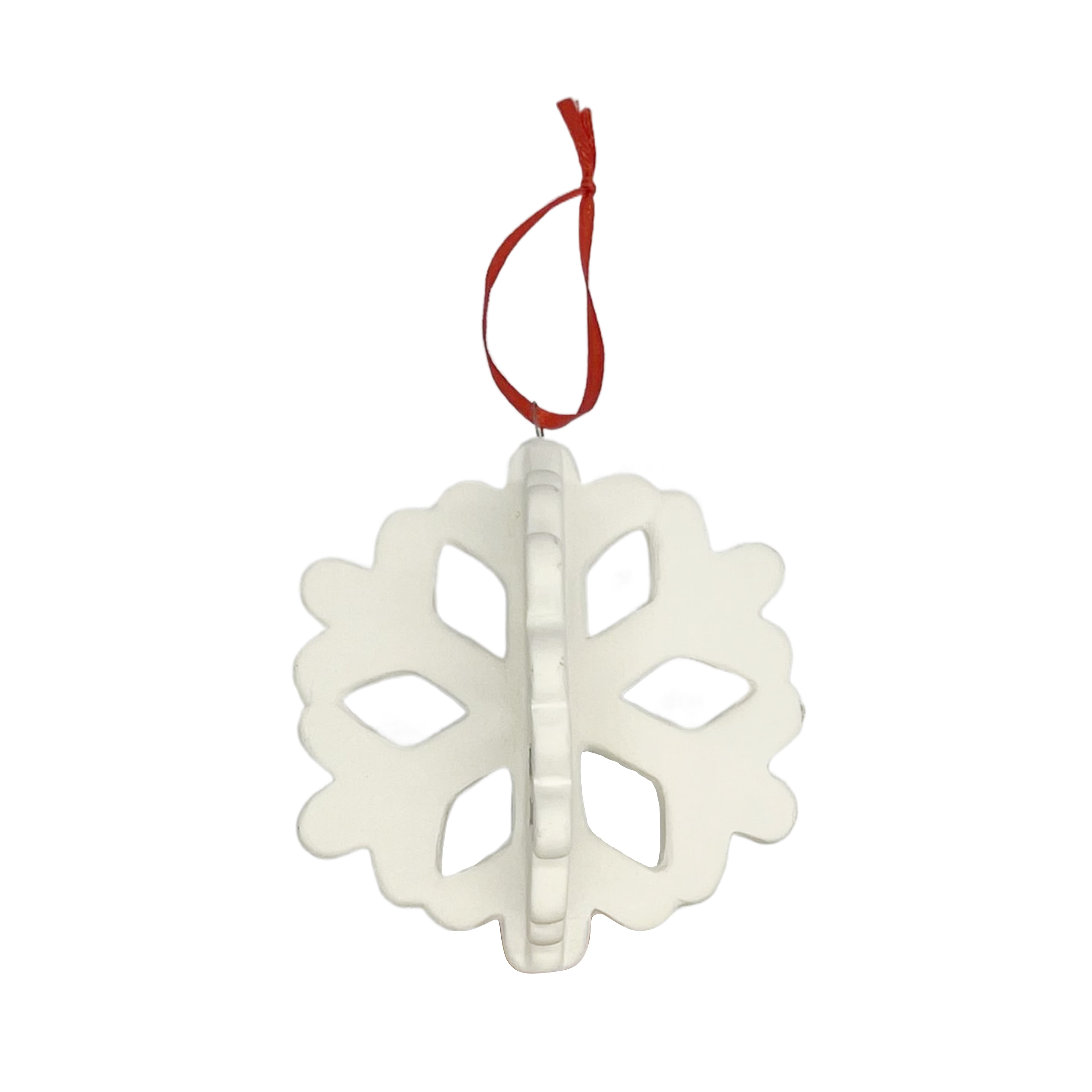 4&#x22; DIY Ceramic Slatted Snowflake Ornament by Make Market&#xAE;