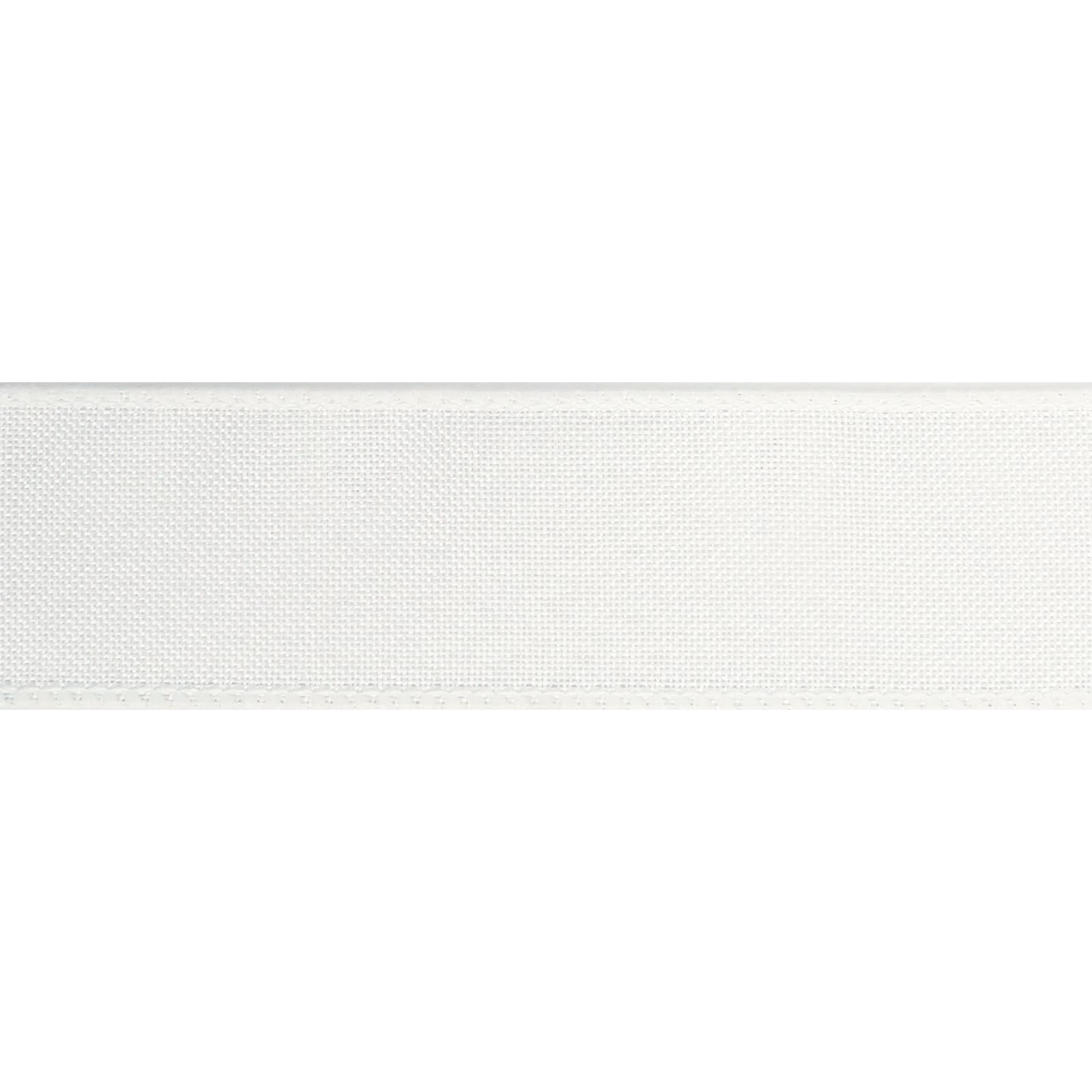 1.5&#x22; White Faux Linen Wired Ribbon by Celebrate It&#x2122;