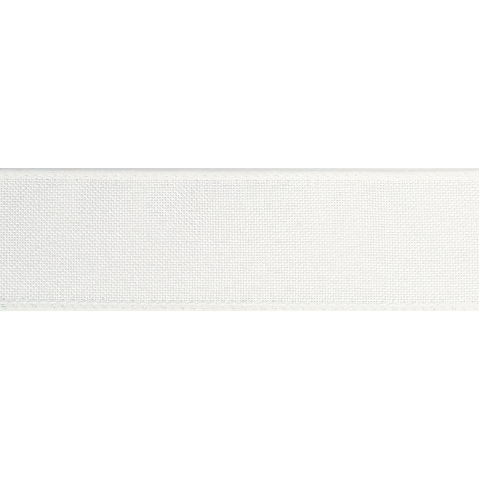 1.5" x 20ft. White Wired Faux Linen Ribbon by Celebrate It™
