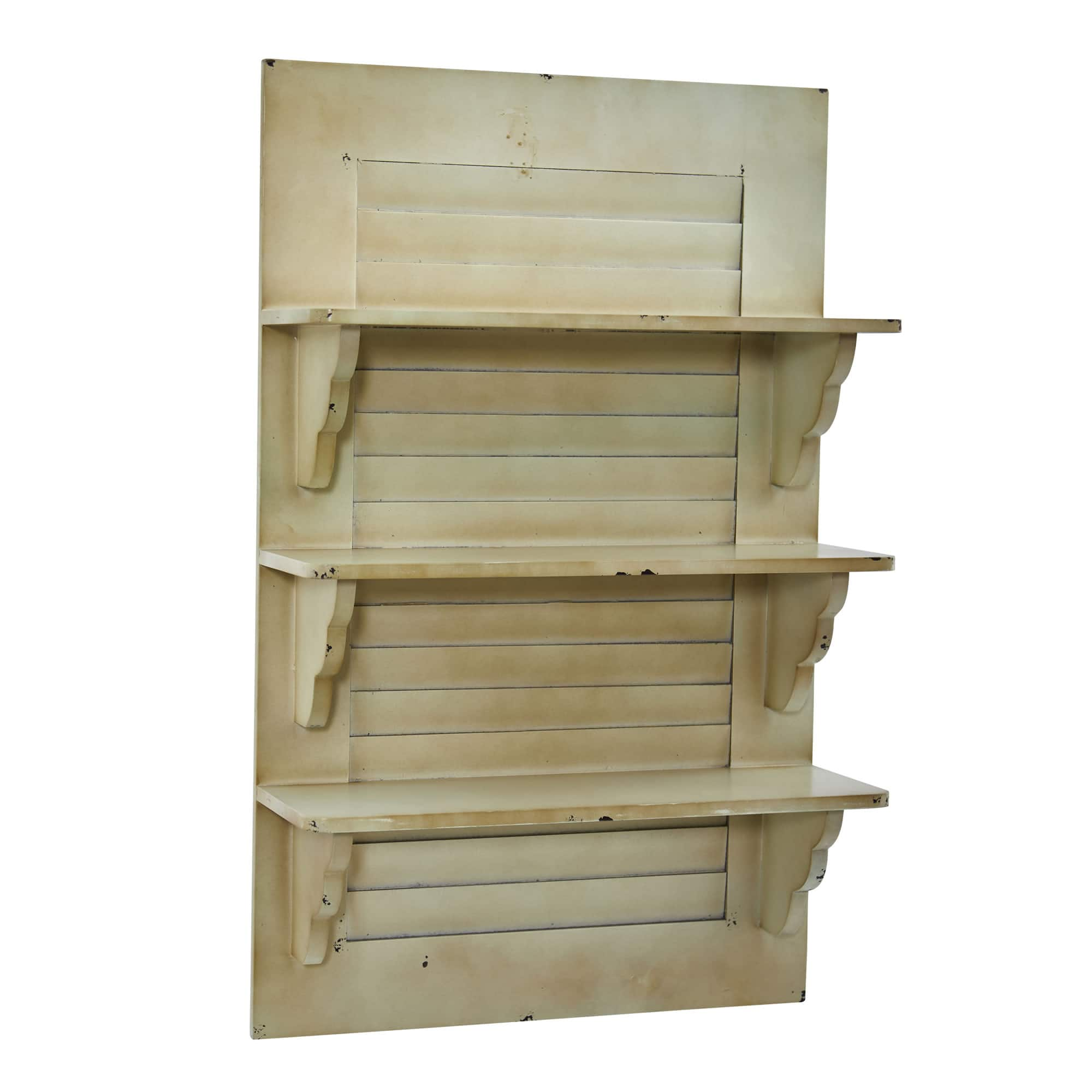 31.75&#x22; Vintage Window Shutter Shelving Wall Decor