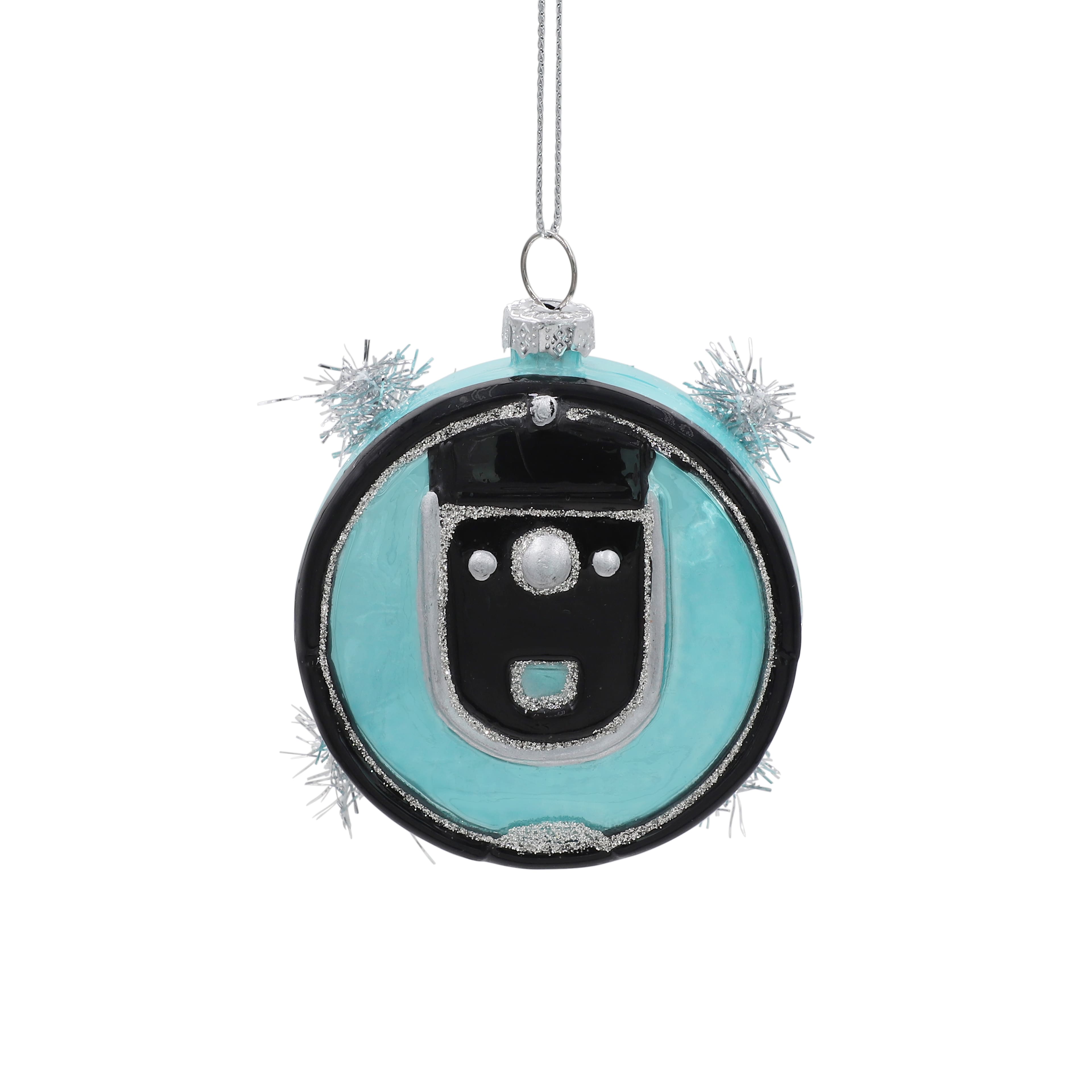 3.5&#x22; Black &#x26; Blue Vacuum Glass Ornament by Ashland&#xAE;