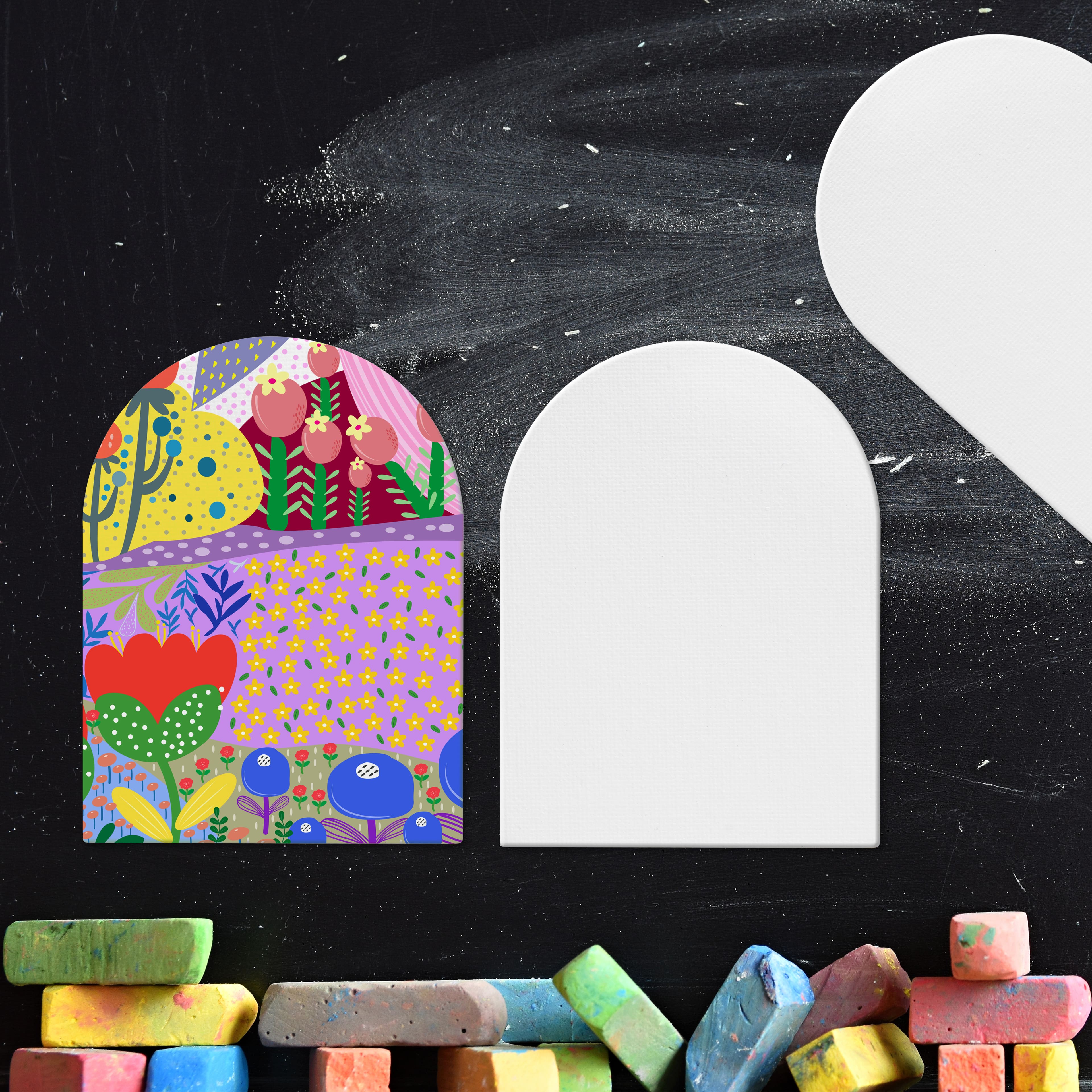 5 Pack 4&#x22; Shaped Magnetic Canvas Panels by Craft Smart&#x2122;