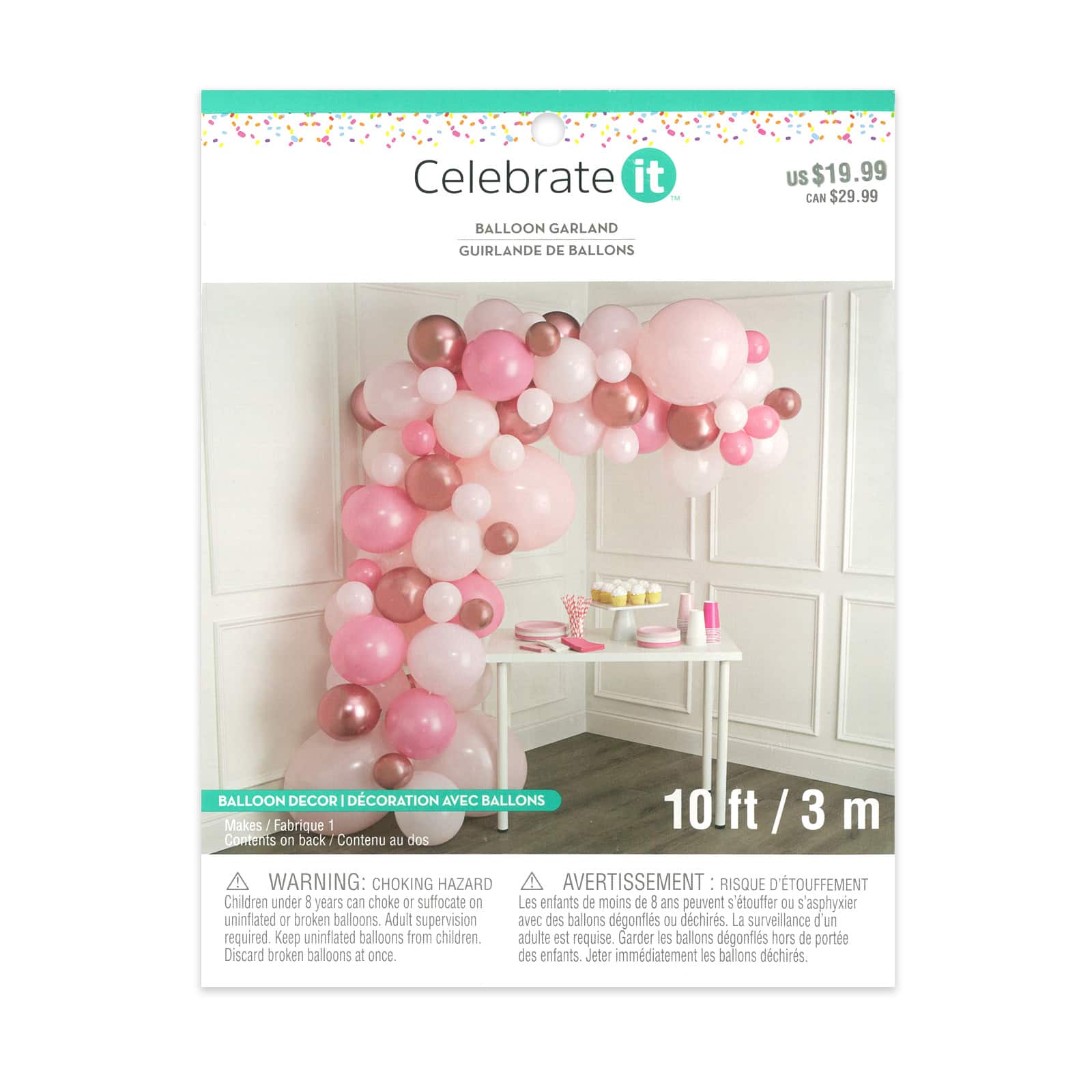 6 Pack: 10ft. Pink Balloon Garland by Celebrate It&#x2122;