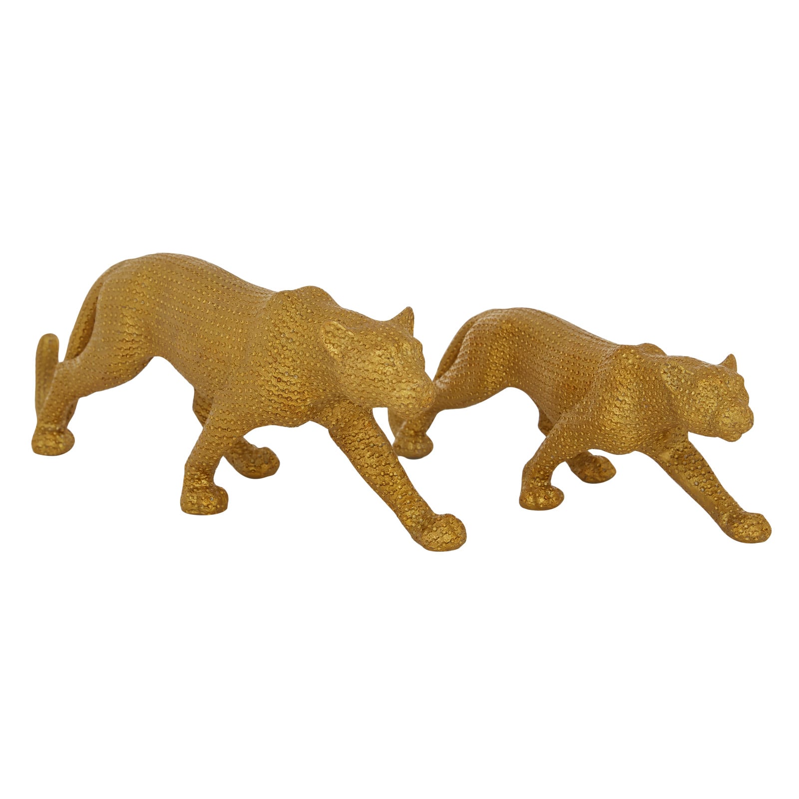 Gold Glam Leopard Sculpture Set