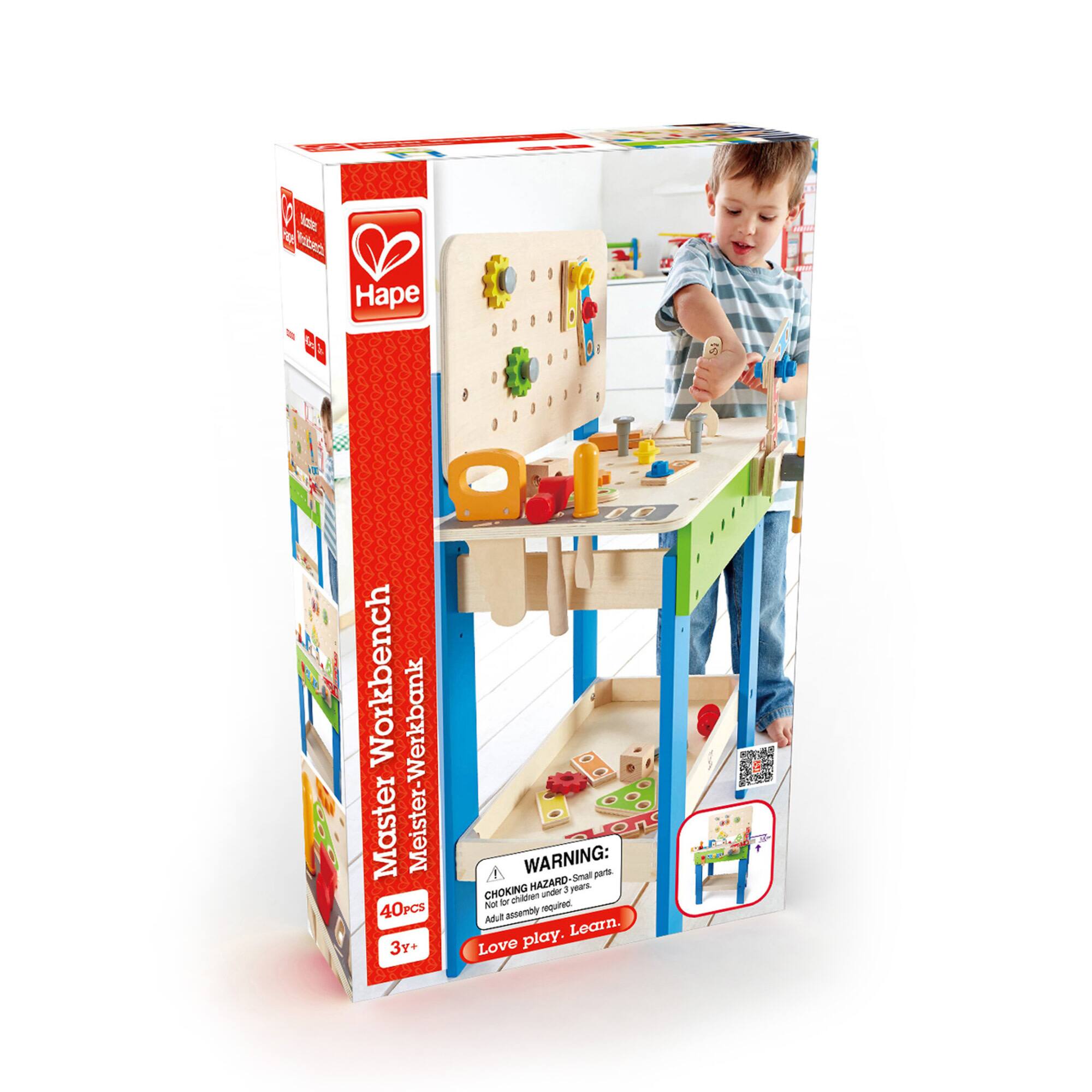 Hape Master Workbench Kid&#x27;s Wooden Tool Workshop Toy