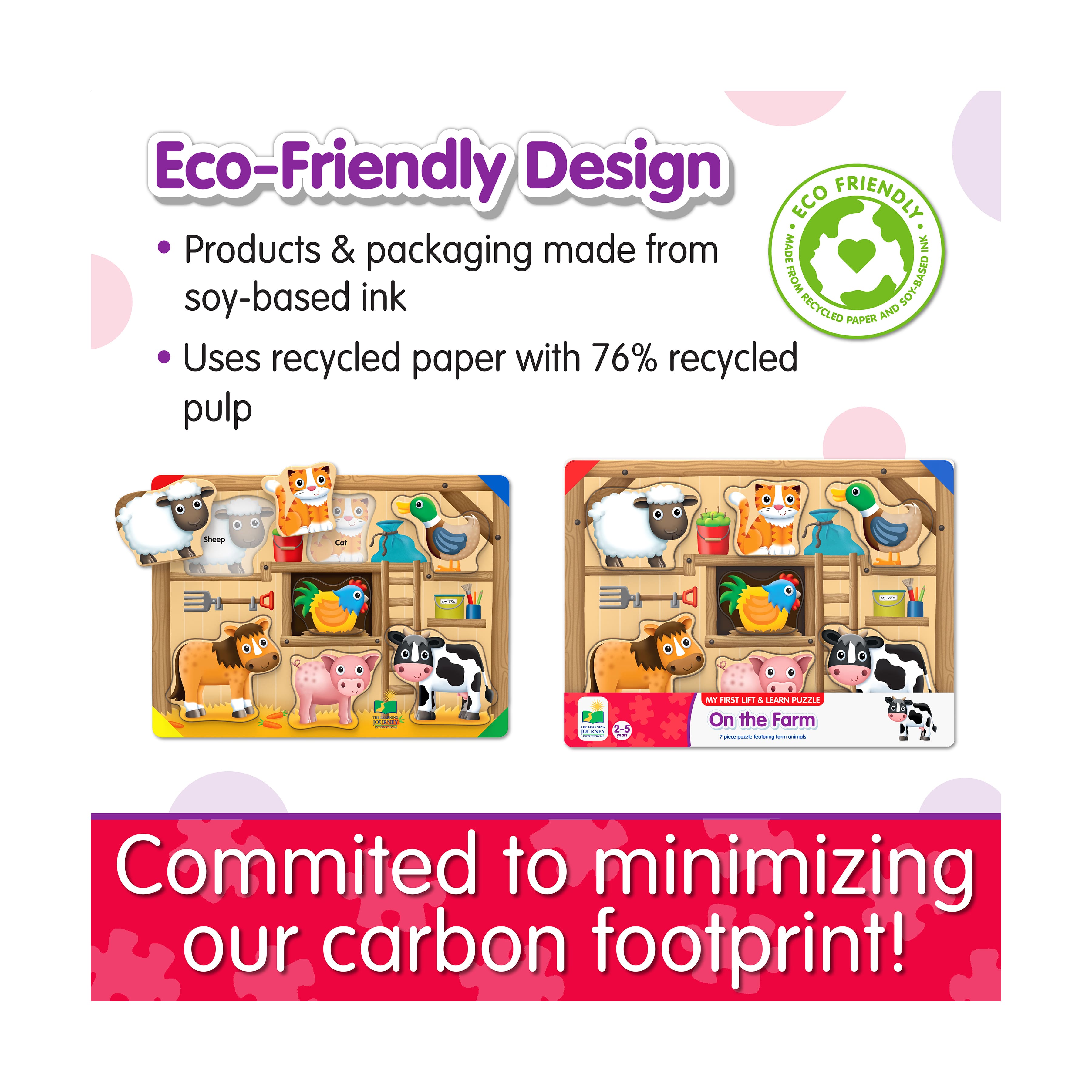 My First Lift & Learn Puzzle - On the Farm: 7 Pcs