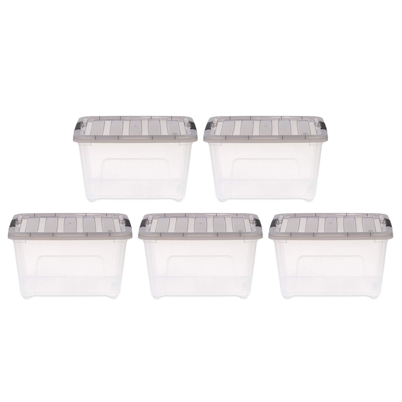 IRIS USA 2 Pack 76qt/19Gal Heavy Duty Plastic Storage Bins Container with  Lid and Secure Latching Buckles