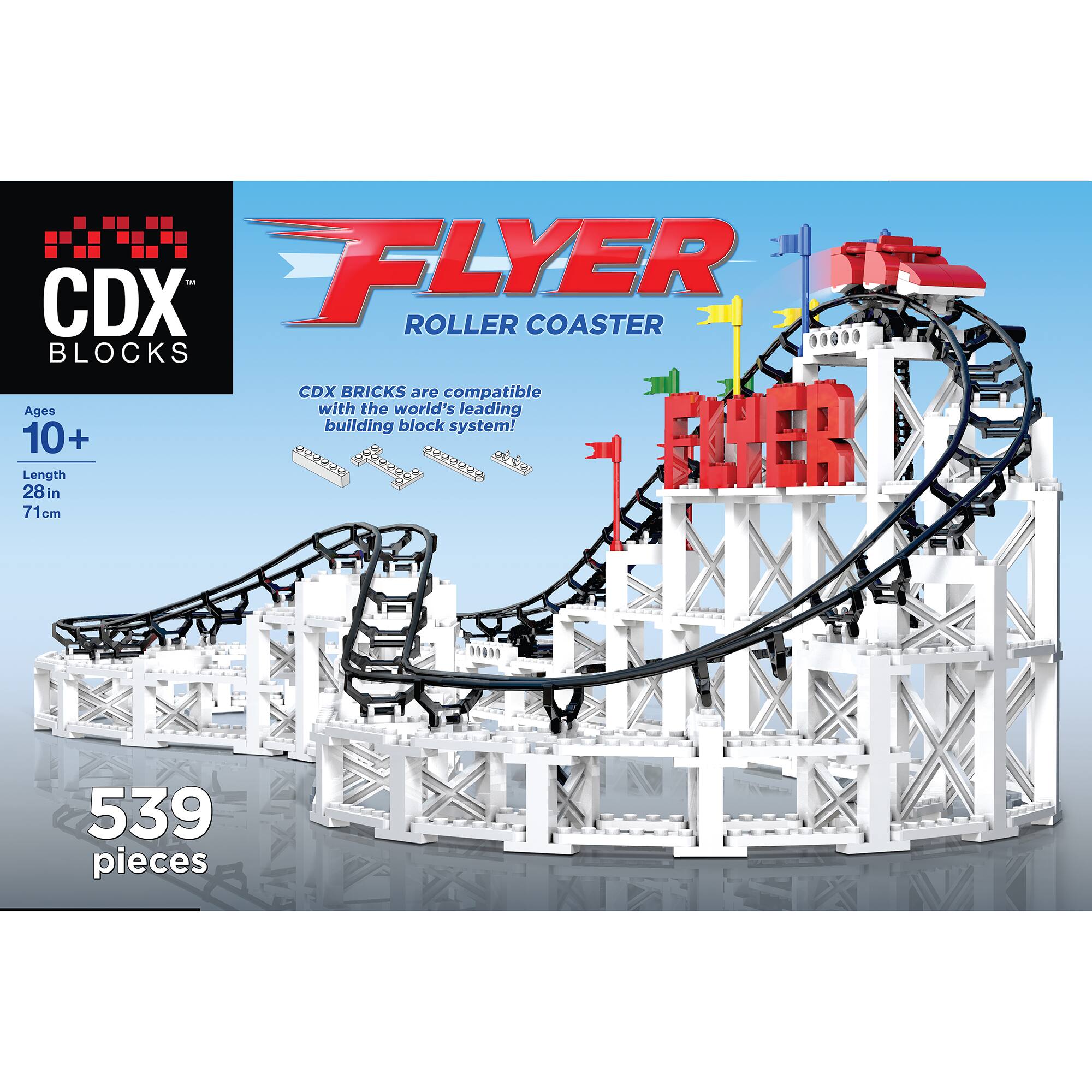CDX Blocks Flyer Roller Coaster Building Brick Set