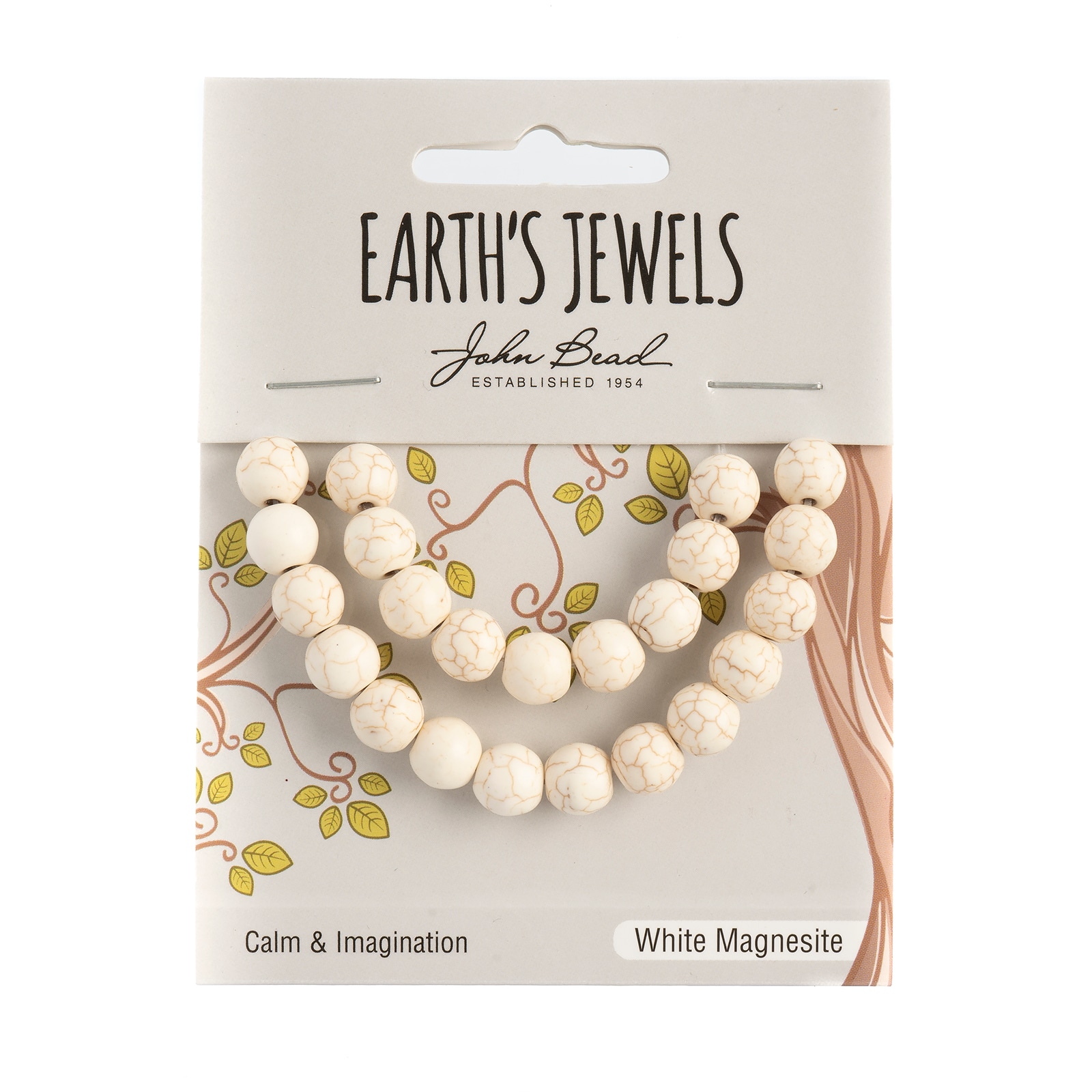 John Bead Earth's Jewels Natural Stone Round Beads, 8mm