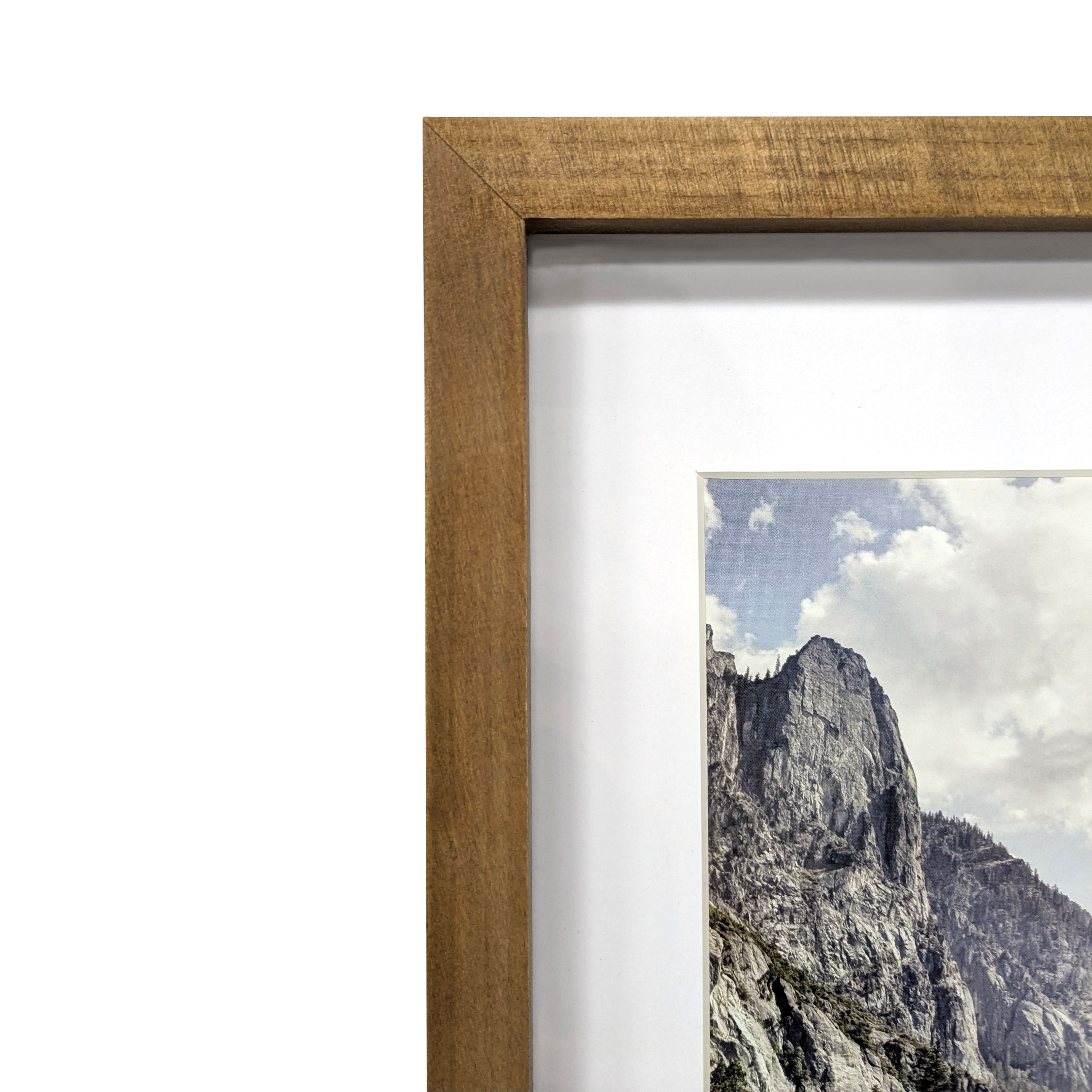 Home Natural Walnut Stain Wood Frame with Mat by Studio D&#xE9;cor&#xAE;